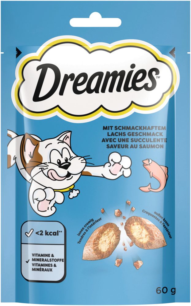 Dreamies DREAMIES™ Lachs 60g, Snack für: Katze