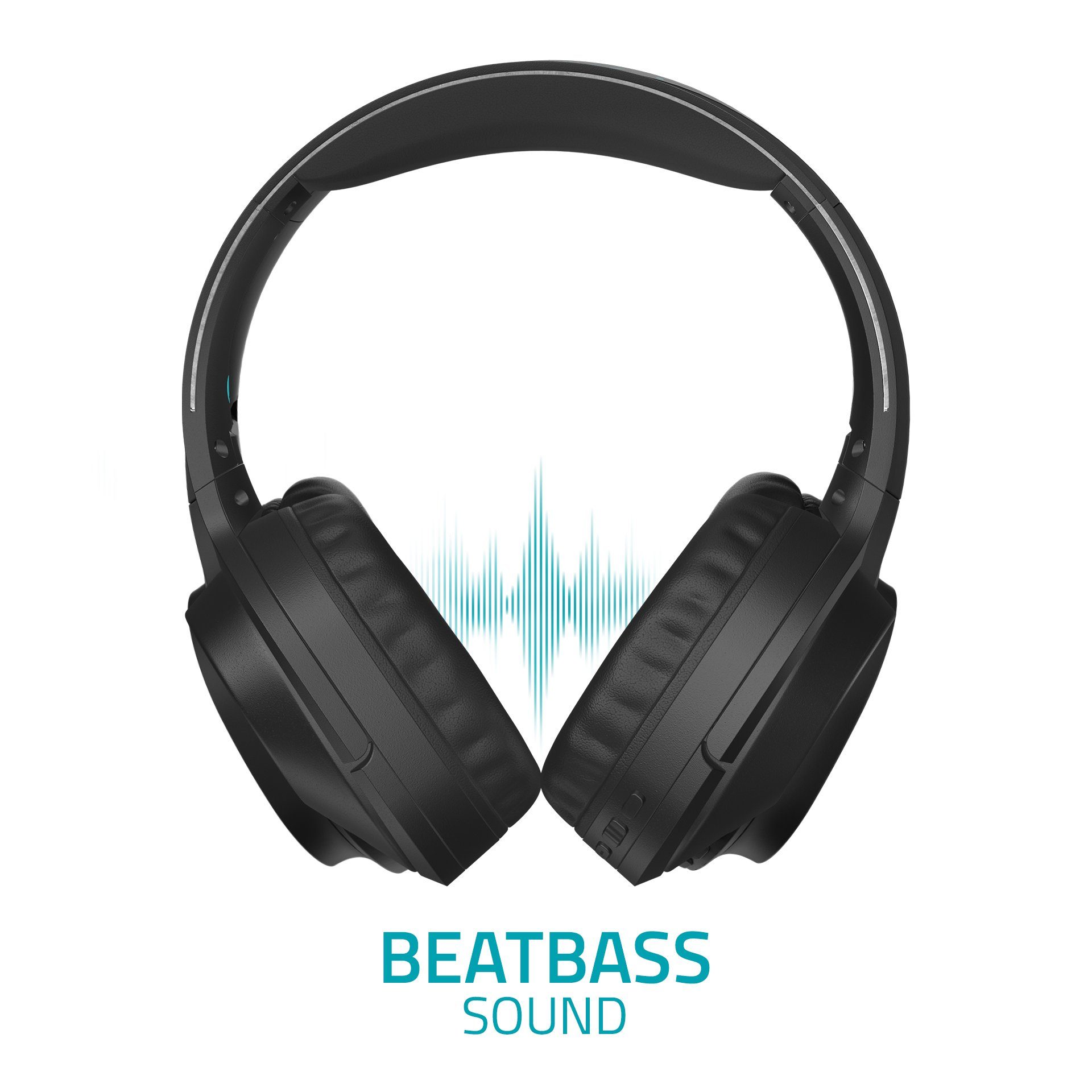 LAMAX Muse2 wireless Kopfhörer (integriertes Mikrofon, Lautstärkeregelung, im Over-Ear-Design)