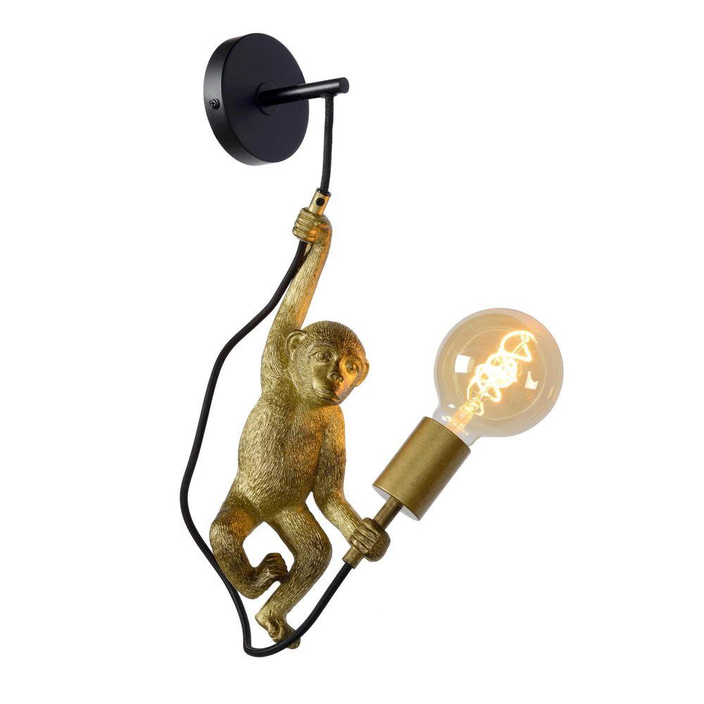Wandleuchte Nein, Wandlampe, Angabe, keine Chimp Wandleuchte warmweiss, E27, Wandleuchte, Leuchtmittel enthalten: click-licht Gold Wandlicht Extravaganza in