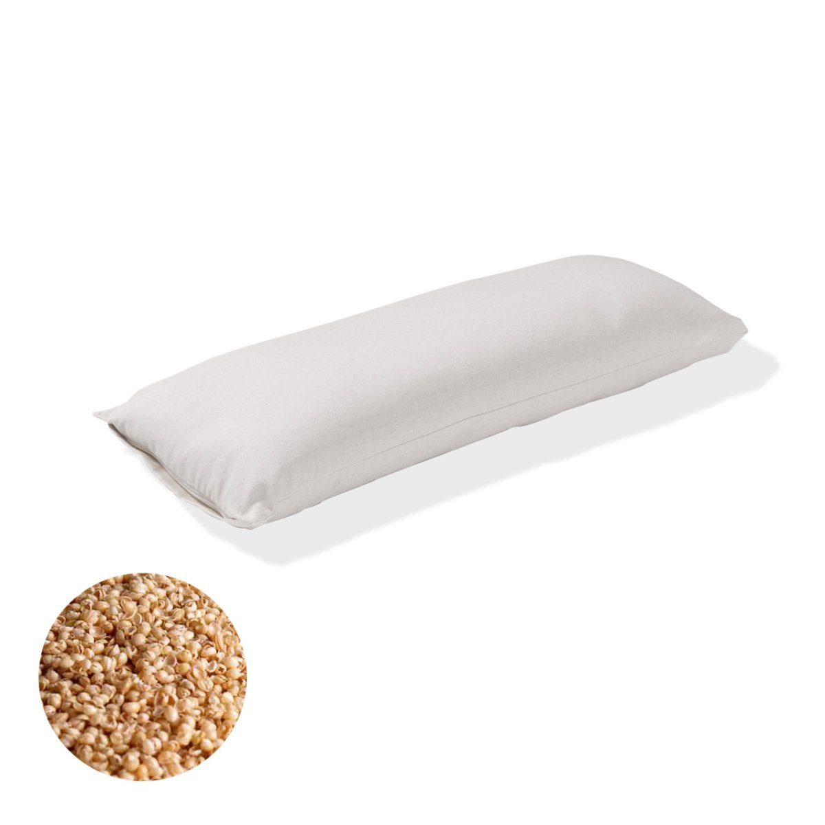 speltex Seitenschläferkissen mit waschbarer + staubfreier Bio Hirse Füllung, 1-tlg., Füllung variabel