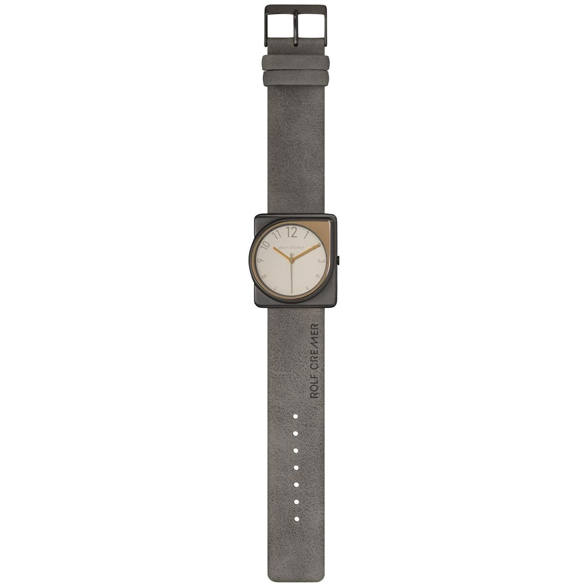 Rolf Cremer Quarzuhr Rolf Cremer Fusion Unisexuhr 508810 Grau, Schwarz, Stone dunkel Leder, (1-tlg)