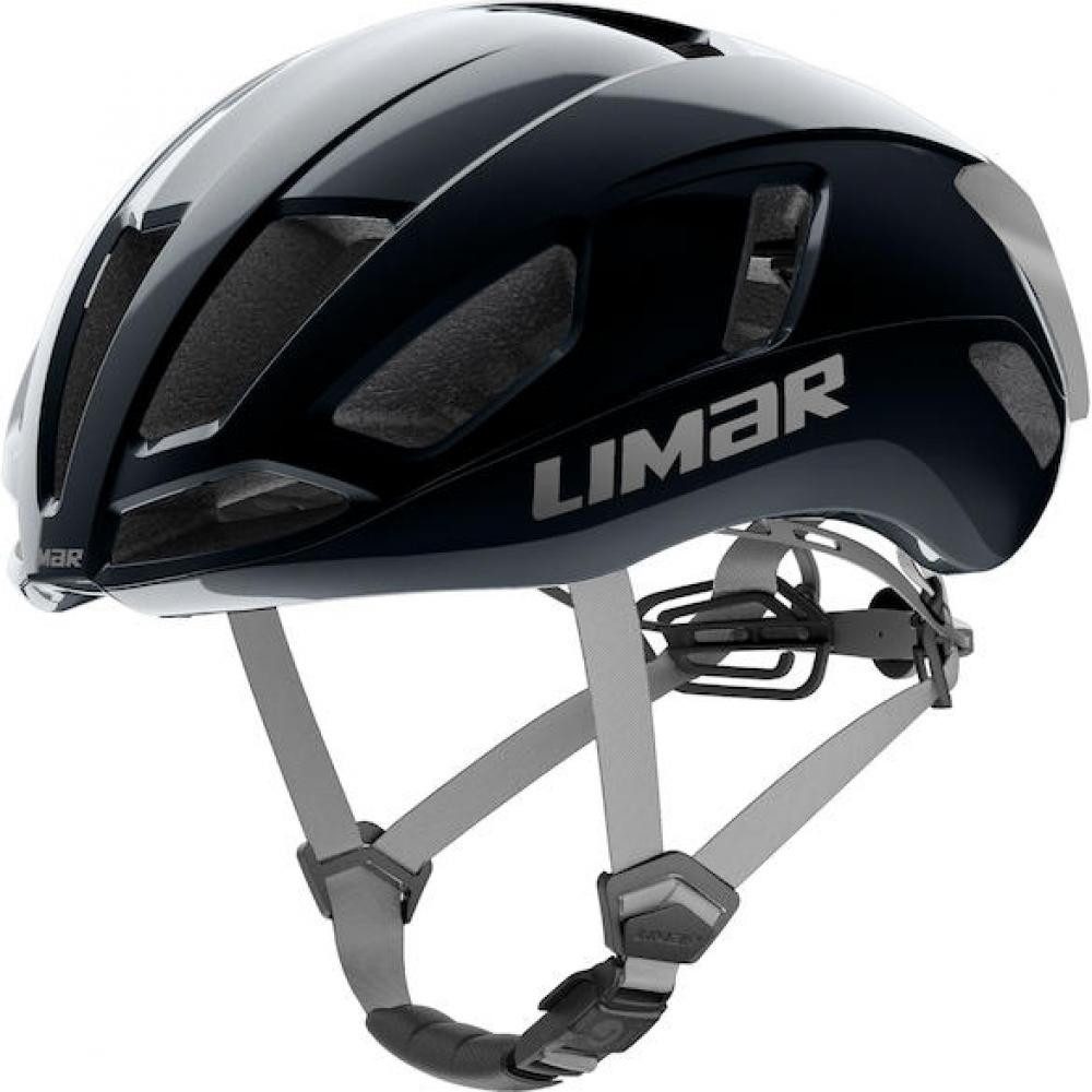 LIMAR Fahrradhelm Limar Air Atlas W&B Midnight Black Silver S Schwarz/Silber - aerodynam