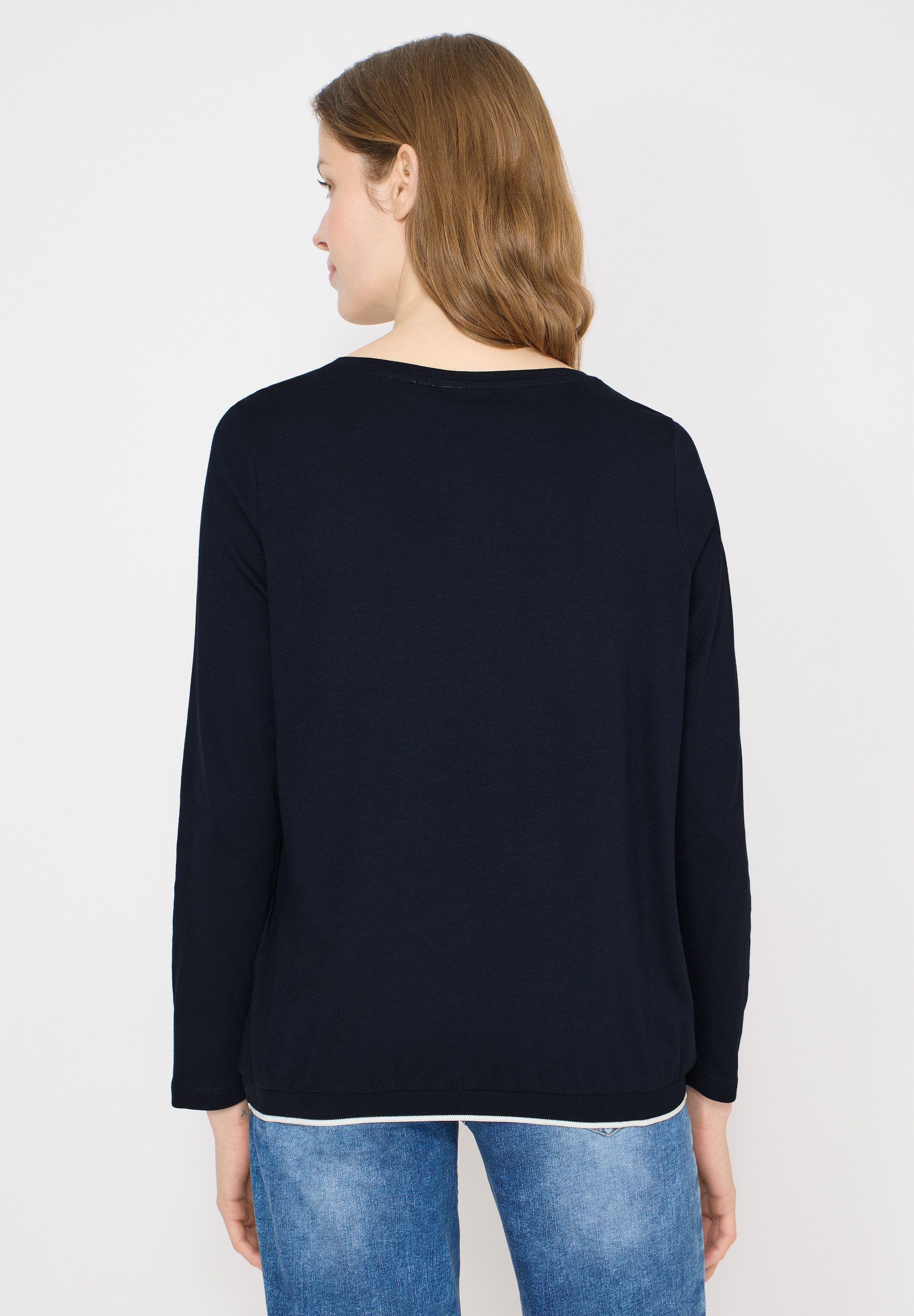 CECIL Langarmshirt mit U-Boot-Ausschnitt