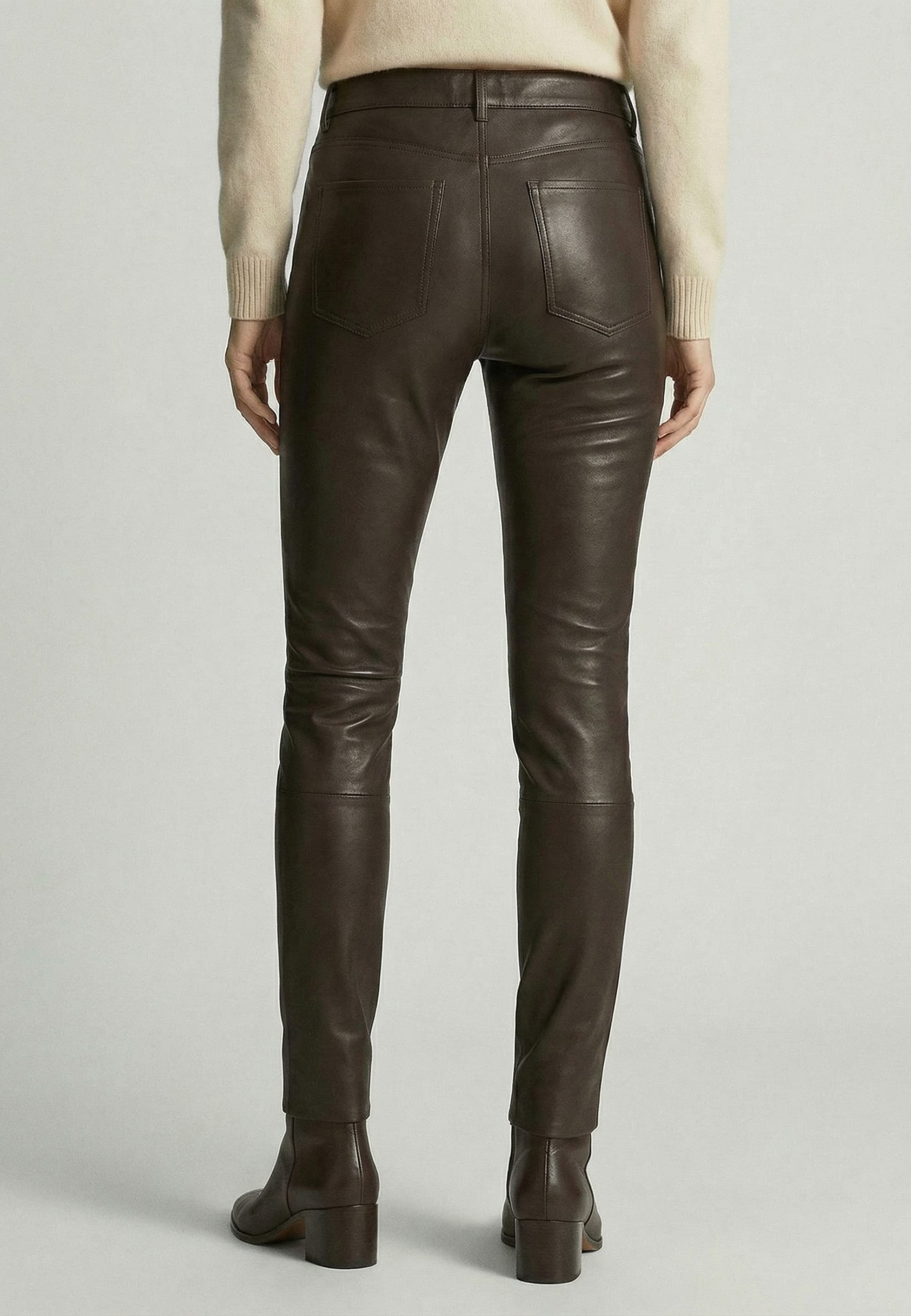 RICANO Lederhose PND Stretch Lederhose aus Stretch-Lamm-Leder in 5-Pocket-Optik