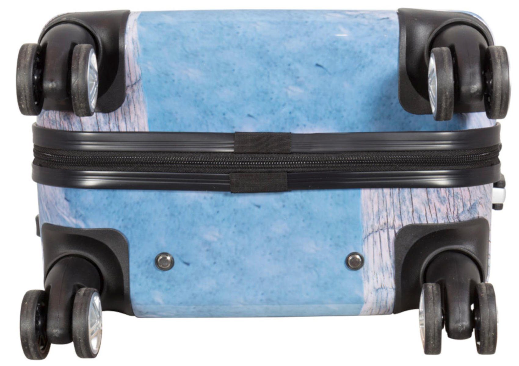 Warenhandel König Hartschalen-Trolley Summer Beach, 4 Rollen, mit Motiv, Dehnfalte zur Vergrößerung des Packvolumens