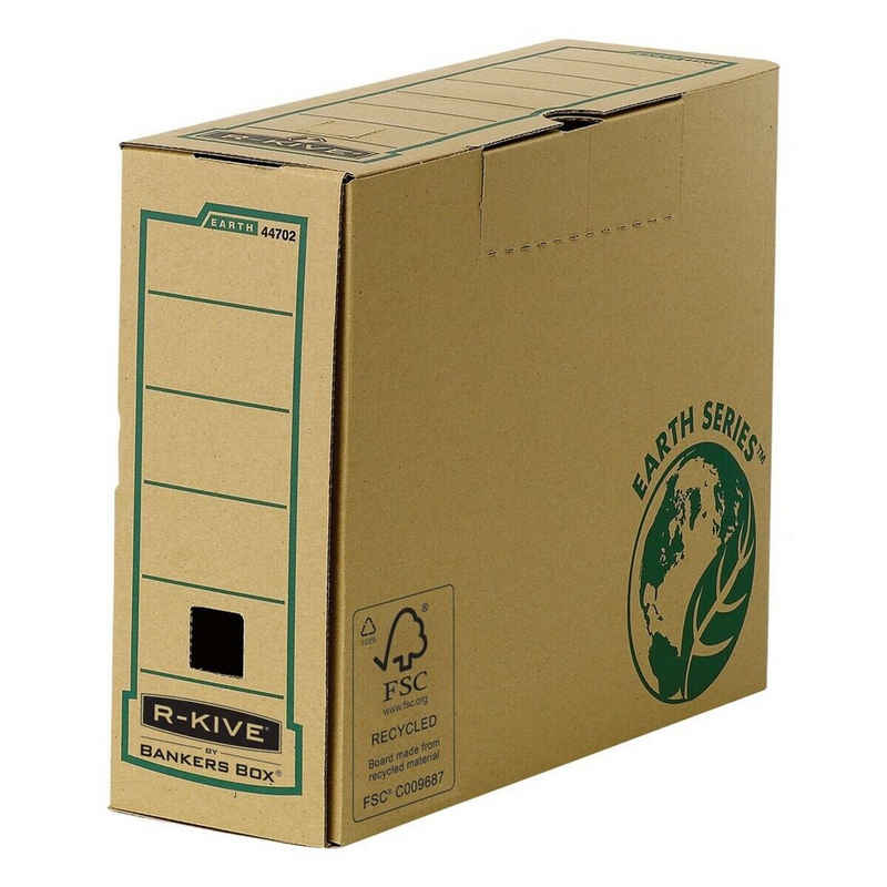 BANKERS BOX EARTH SERIES Archivcontainer Earth (20 St), Ablagebox aus 100% Recyclingkarton