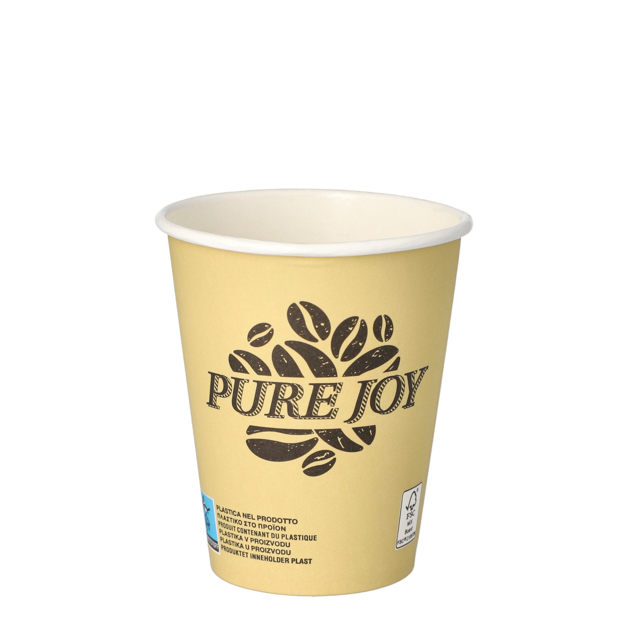PAPSTAR Geschirr-Set Becher Pure Joy 87867 0,2l Pappe creme 50 Stück