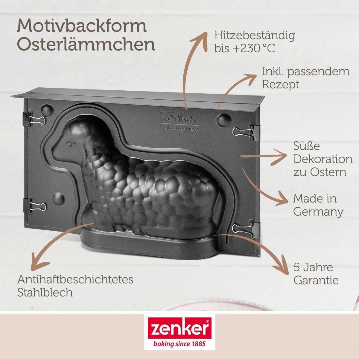 Zenker Backform Mini-Osterlammform