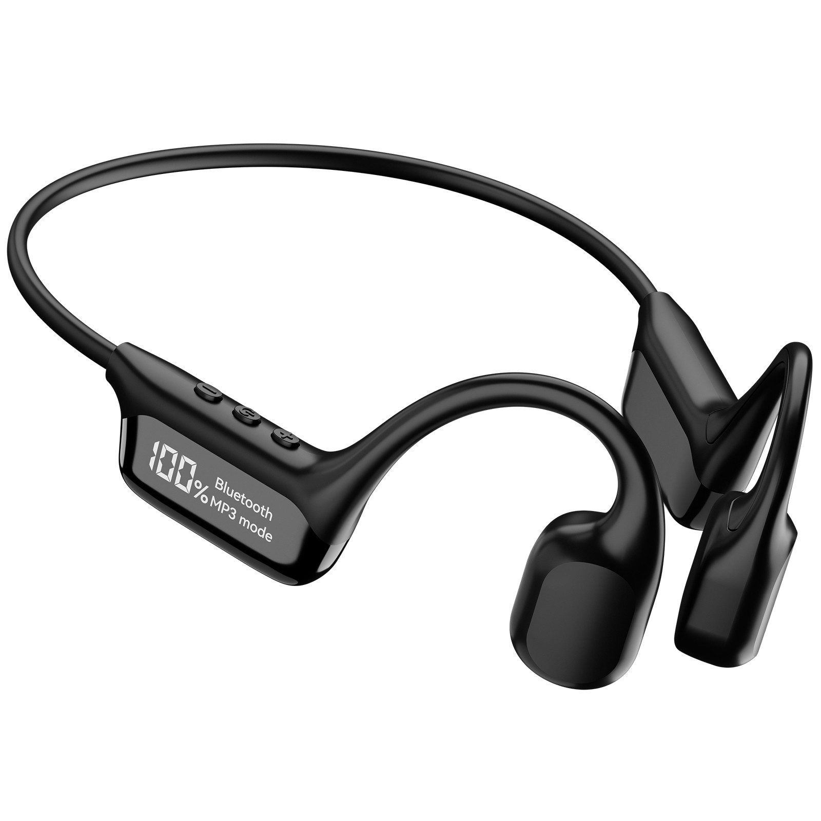 Yuede Knochenleitungs-Kopfhörer Mit LED Anzeige, IPX8 Schwimmen Kopfhörer, Open-Ear-Kopfhörer (230 mAh, 32G Memory Knochenschall Sportkopfhörer, Mit 32 Std lange Akkulaufzeit, MP3-Player und Bluetooth 5.4, Knochenschall Bluetooth Kopfhörer für Schwimmen, Laufen, Radfahren)