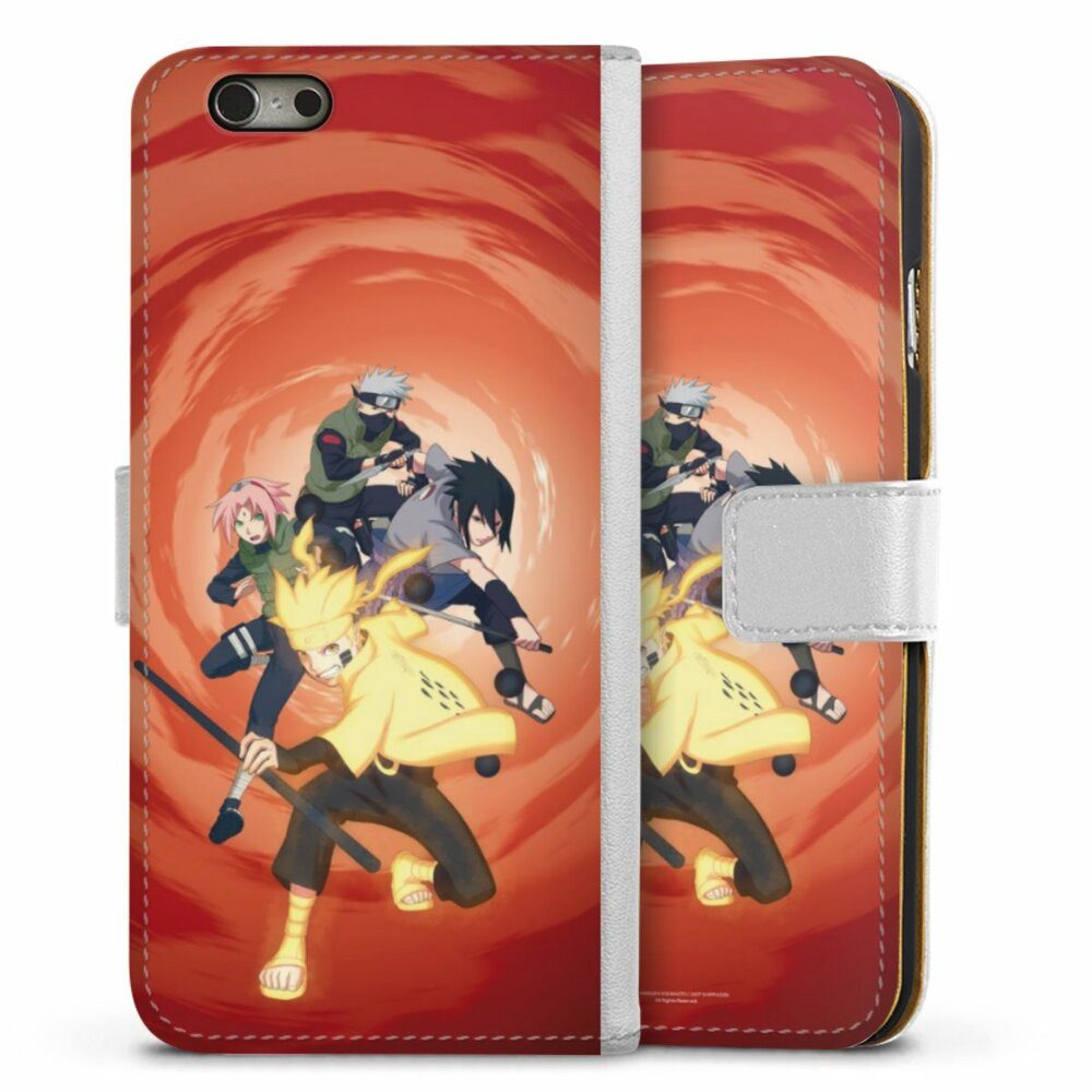 DeinDesign Handyhülle Naruto Shippuden Sasuke Sakura Team 7, Apple iPhone 6 Hülle Handy Flip Case Wallet Cover Handytasche Leder