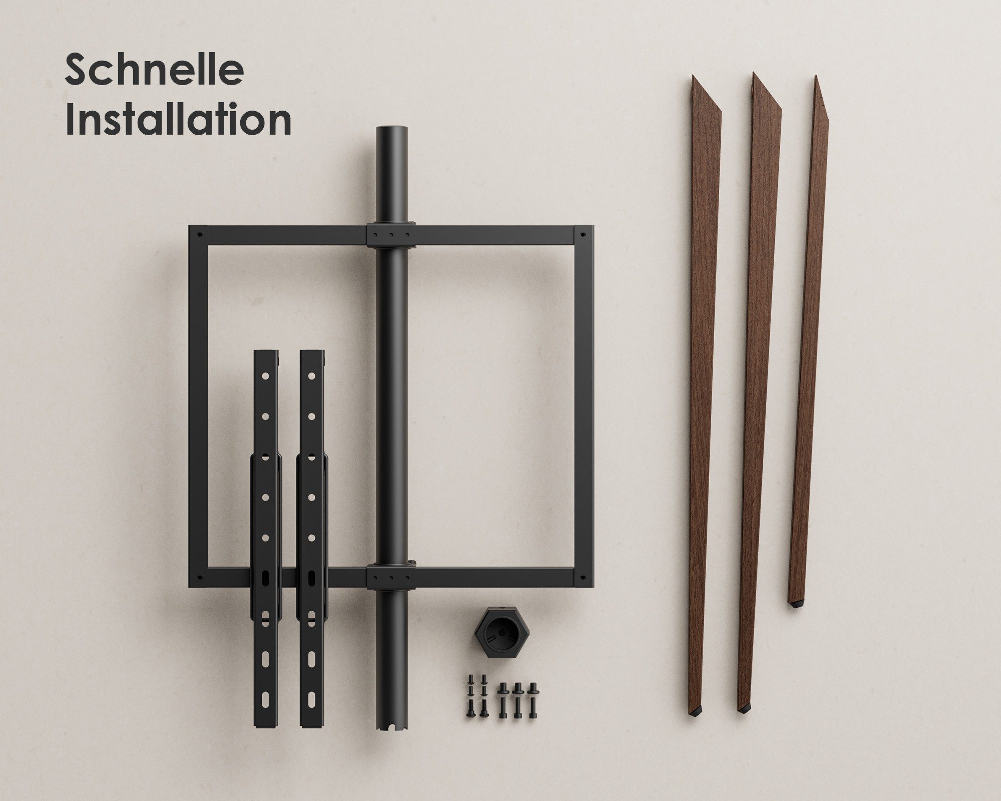 FITUEYES TV-Ständer im Dreibein-Design, 43-65 Zoll, (bis 65 Zoll, höhenverstellbar, bis 40 KG) – Bild 5 von 5