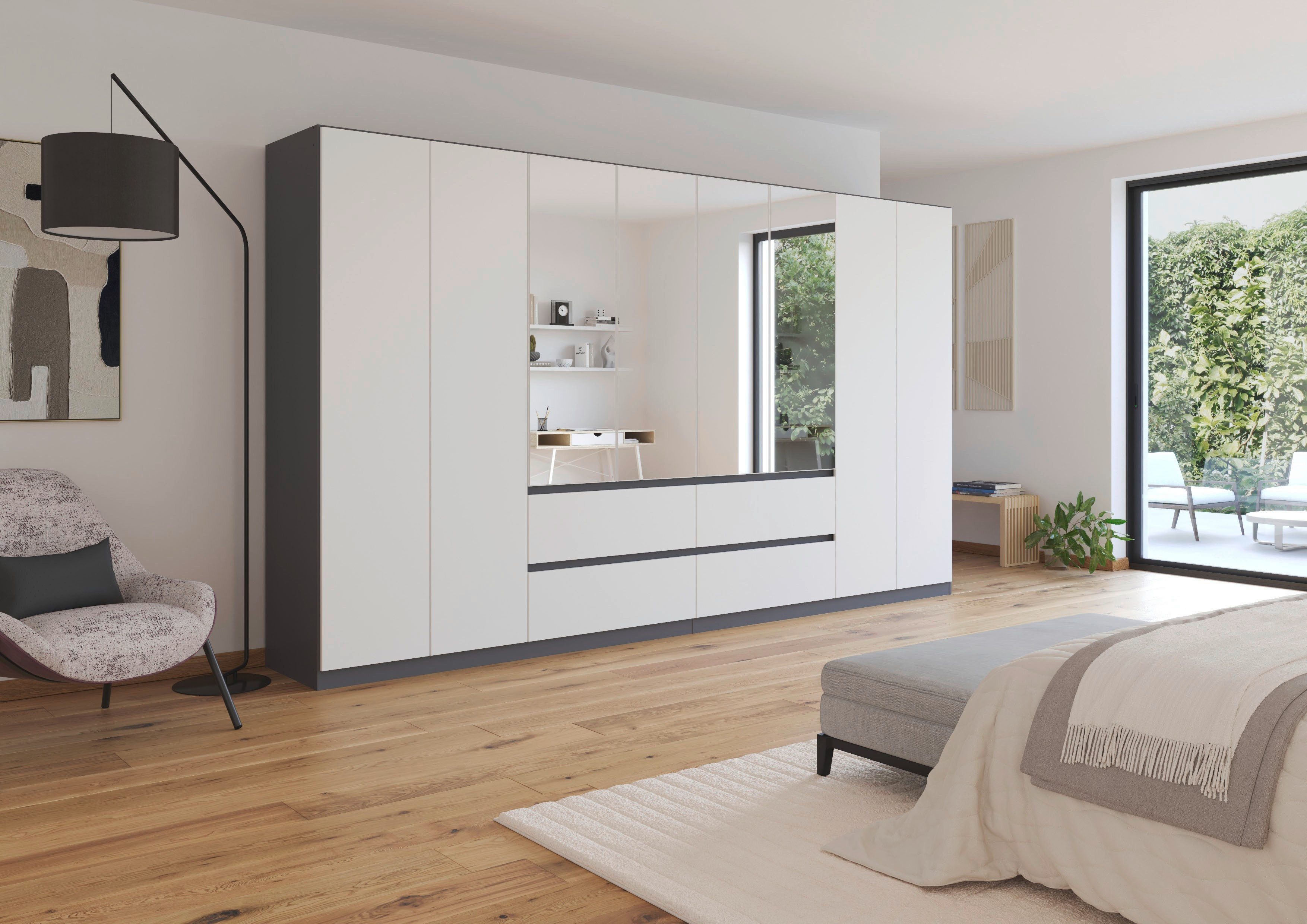 rauch Drehtürenschrank Schrank Garderobe MAINZ Breiten 91/136/181/226/271/315/360, Höhe 210cm (3 verschiedene Ausstattungen BASIC/CLASSIC/PREMIUM (inkl. SOFT-CL – Bild 2 von 5