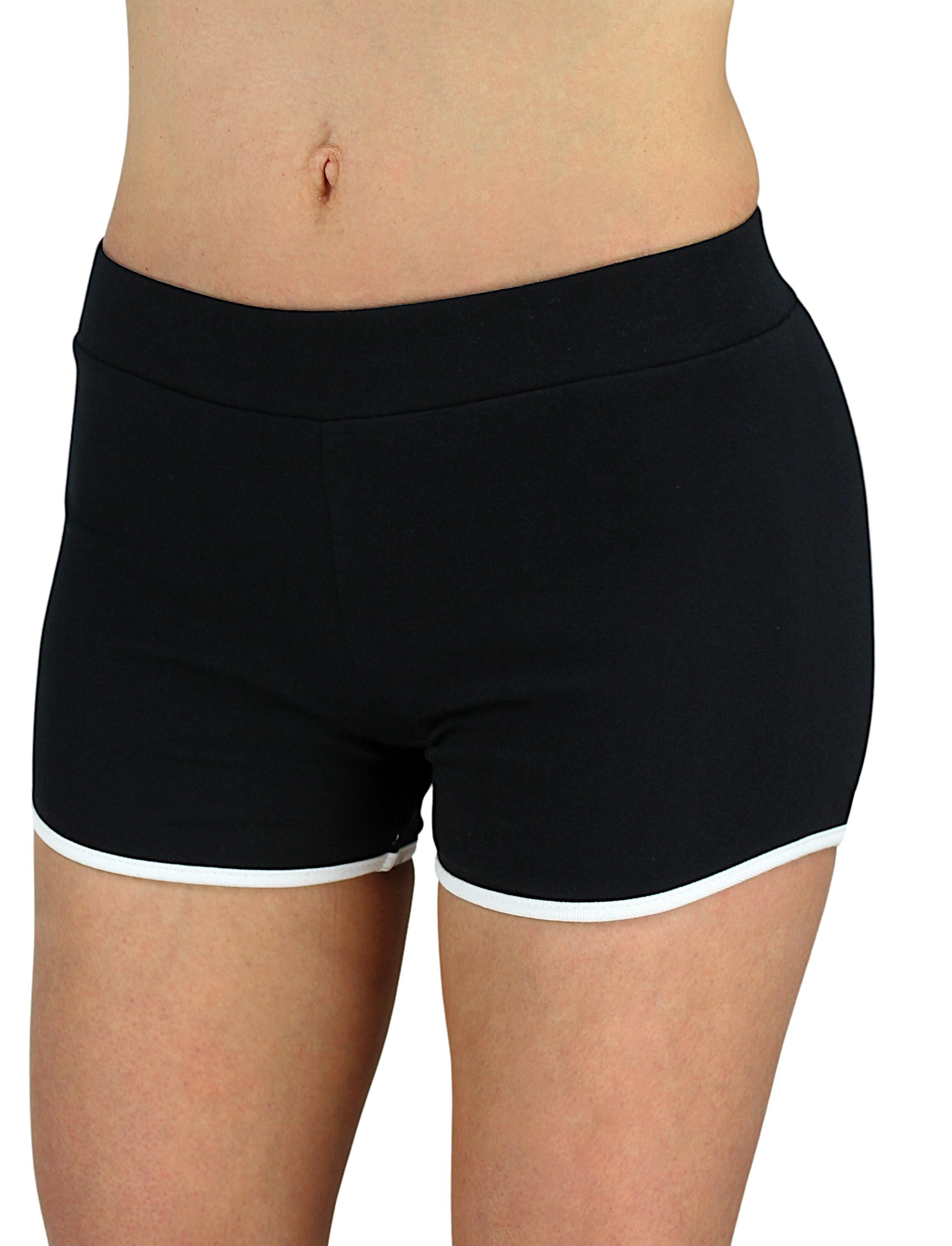 Alkato Yogashorts Alkato Damen Shorts mit Hohem Bund Hotpants Radlerhose Long Shorts