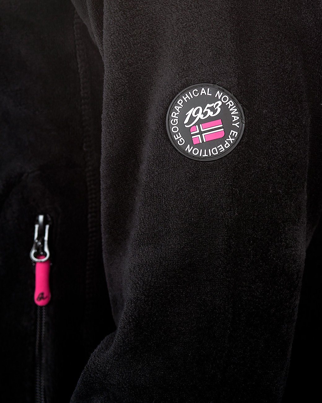 Geographical Norway Fleecejacke Damen Regular Fit Jacke baupaline Markantes Design mit Logo-Details auf Brust und Ärmel