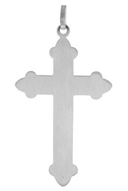 trendor Kette mit Anhänger mit orthodoxem Kreuz Anhänger 45 mm 925 Silber