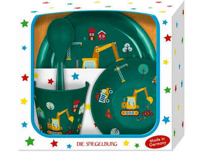 Spiegelburg Neugeborenen-Geschenkset Spiegelburg Geschirr Geschenkset Bagger Ed.2 - Wenn ich mal gr. bin, (Packung, 4-tlg)