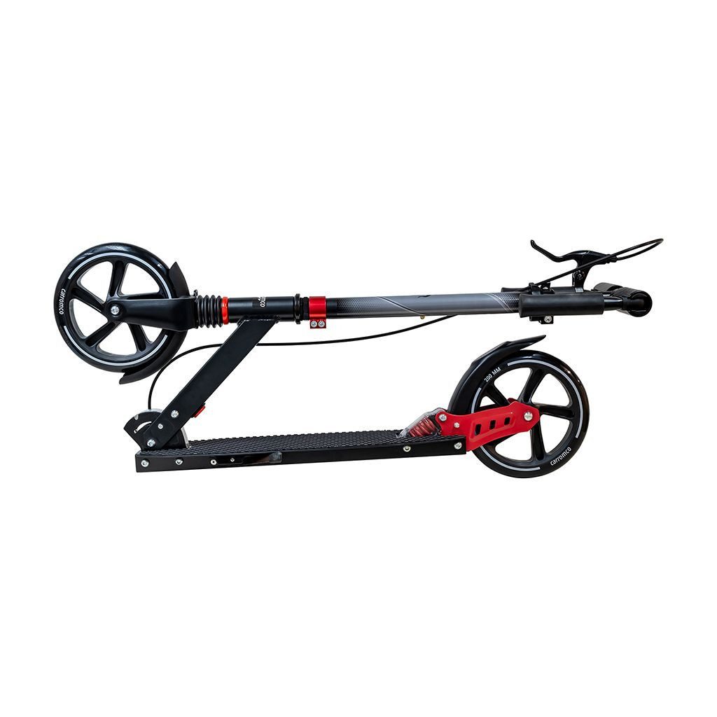 Carromco Tretroller Scooter Lugano 200, Cityroller für Kinder und Erwachsene, 20 km/h, (Geschenk zum Geburtstag, Geschenk Idee), zusammenklappbar, höhenverstellbarer Lenker, Hand- und Hinterradbremse
