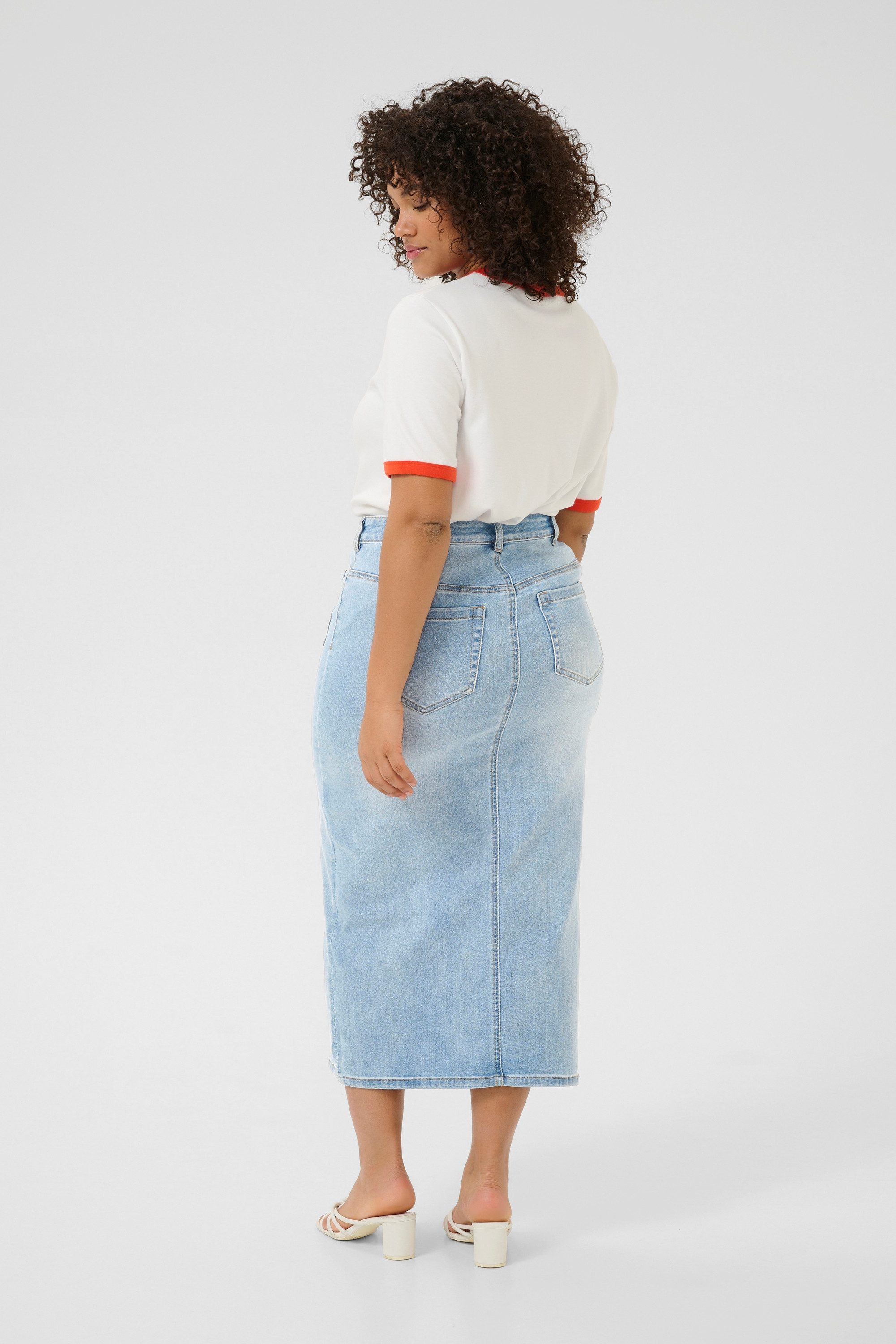 KAFFE Curve Jeansrock Denimrock KCsina Große Größen