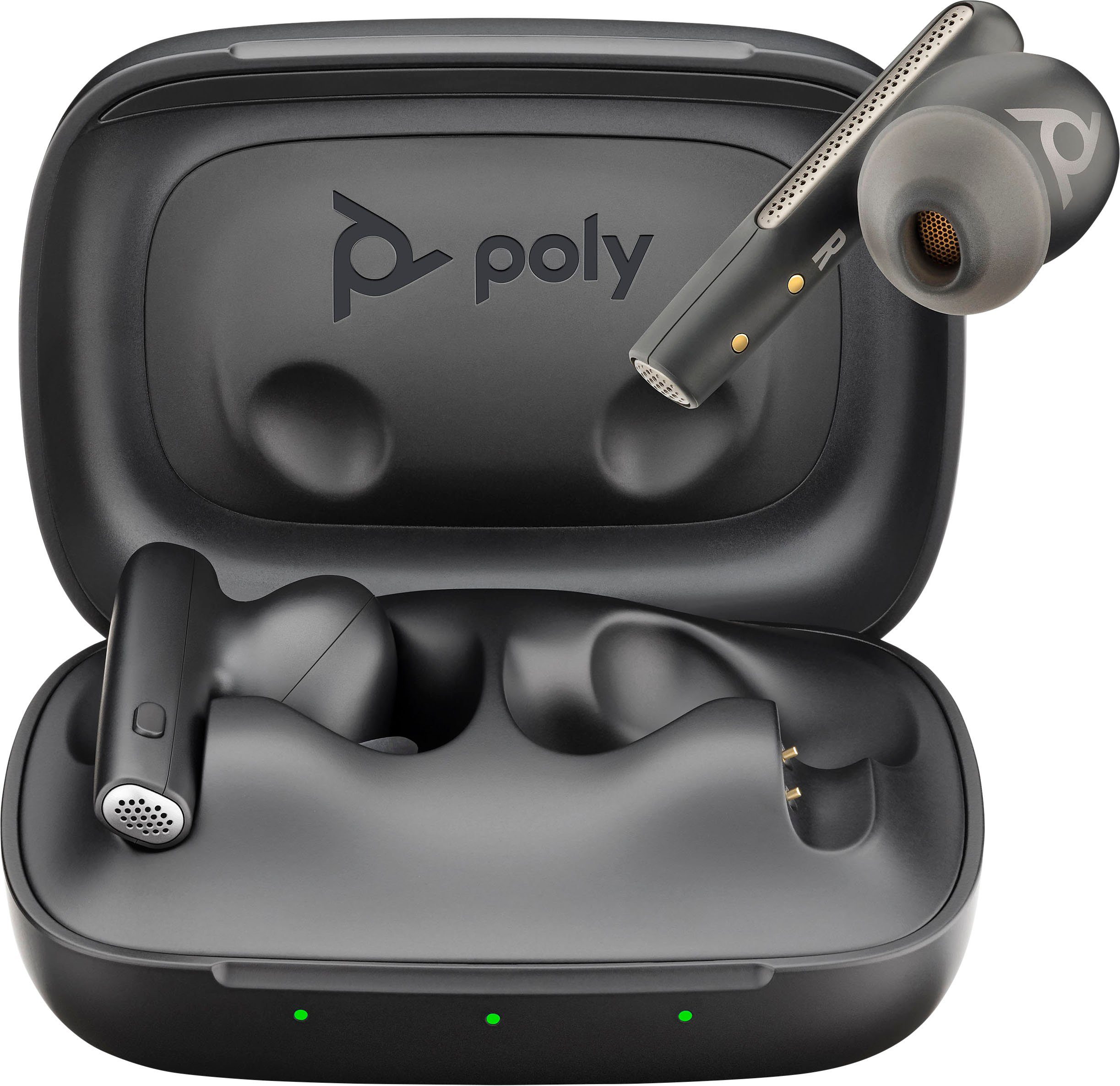 Poly Noise USB-C/A) wireless (Active 60 (ANC), In-Ear-Kopfhörer Cancelling Free Voyager