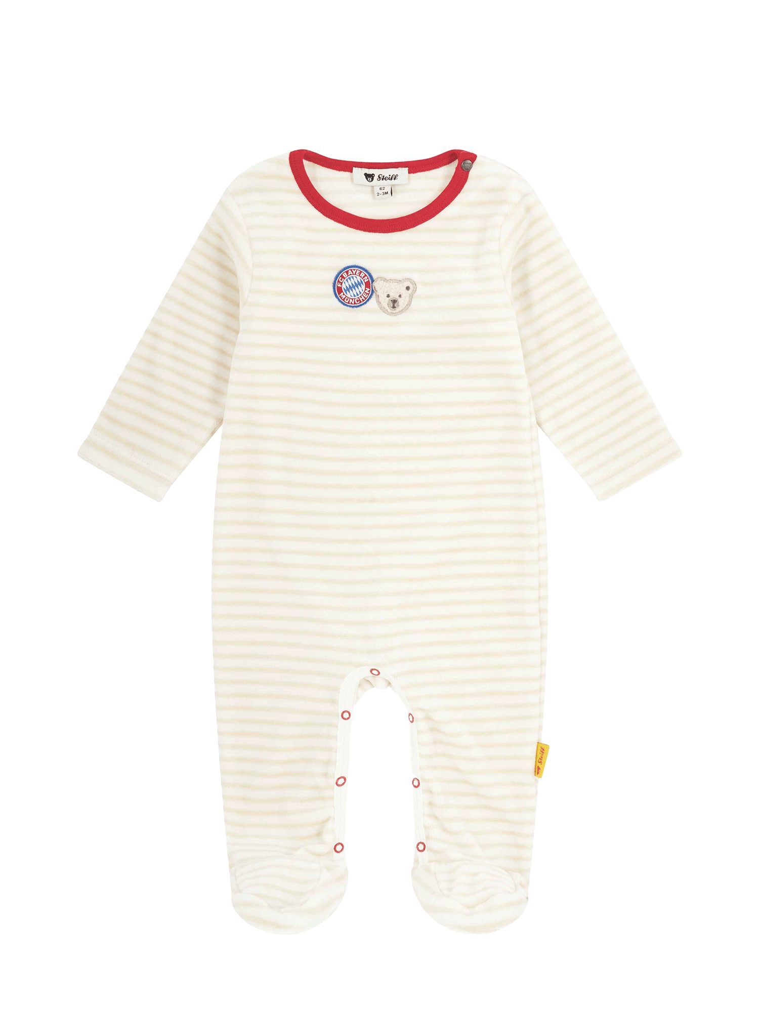 Steiff Body FC Bayern München, Strampler langarm, Baby, Off white