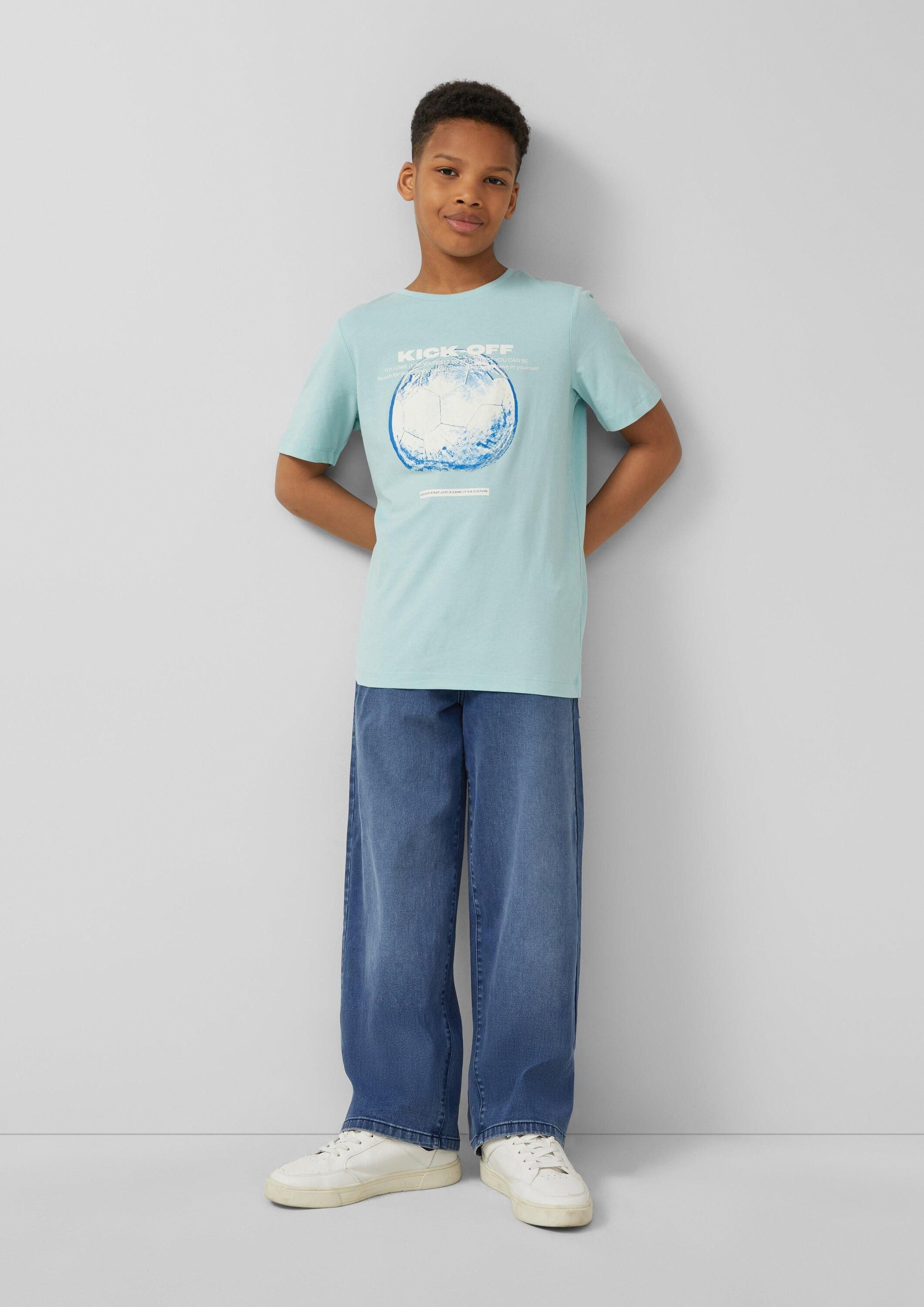 s.Oliver Kurzarmshirt T-Shirt T-Shirt mit Frontprint