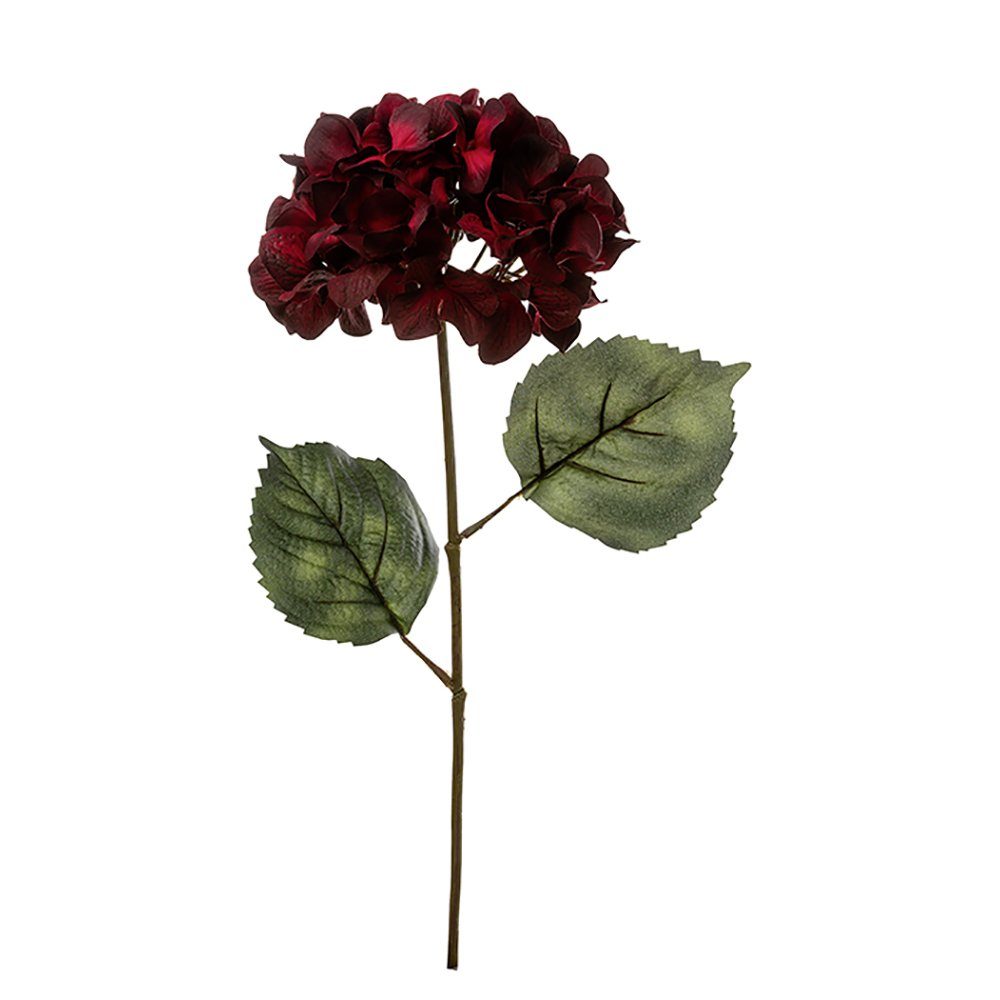 H. Kunstblume Fink Hortensie 48cm, - - dunkelrot FINK Kunstpflanze