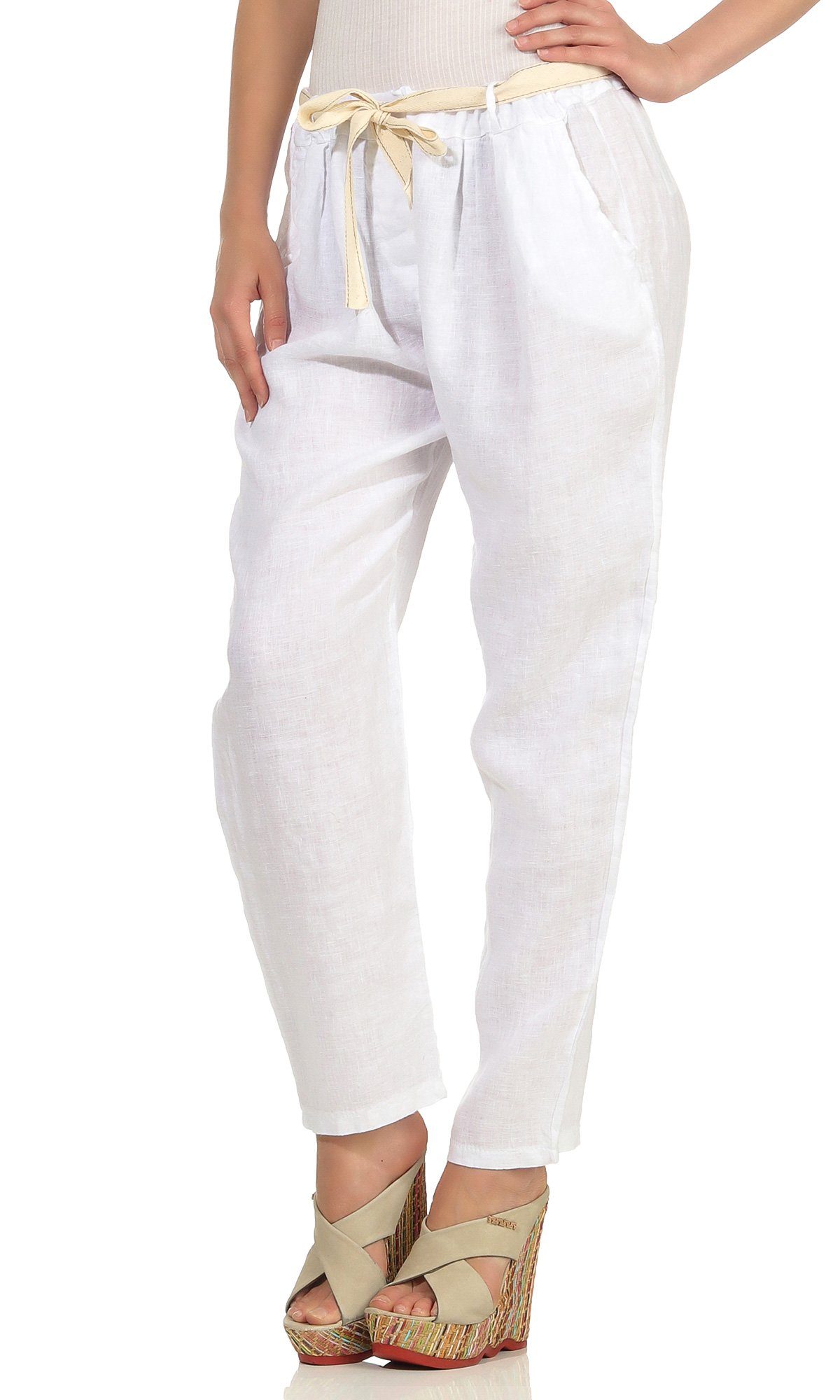 Mississhop Leinenhose Leinenhose 100 % Leinen günstig online kaufen