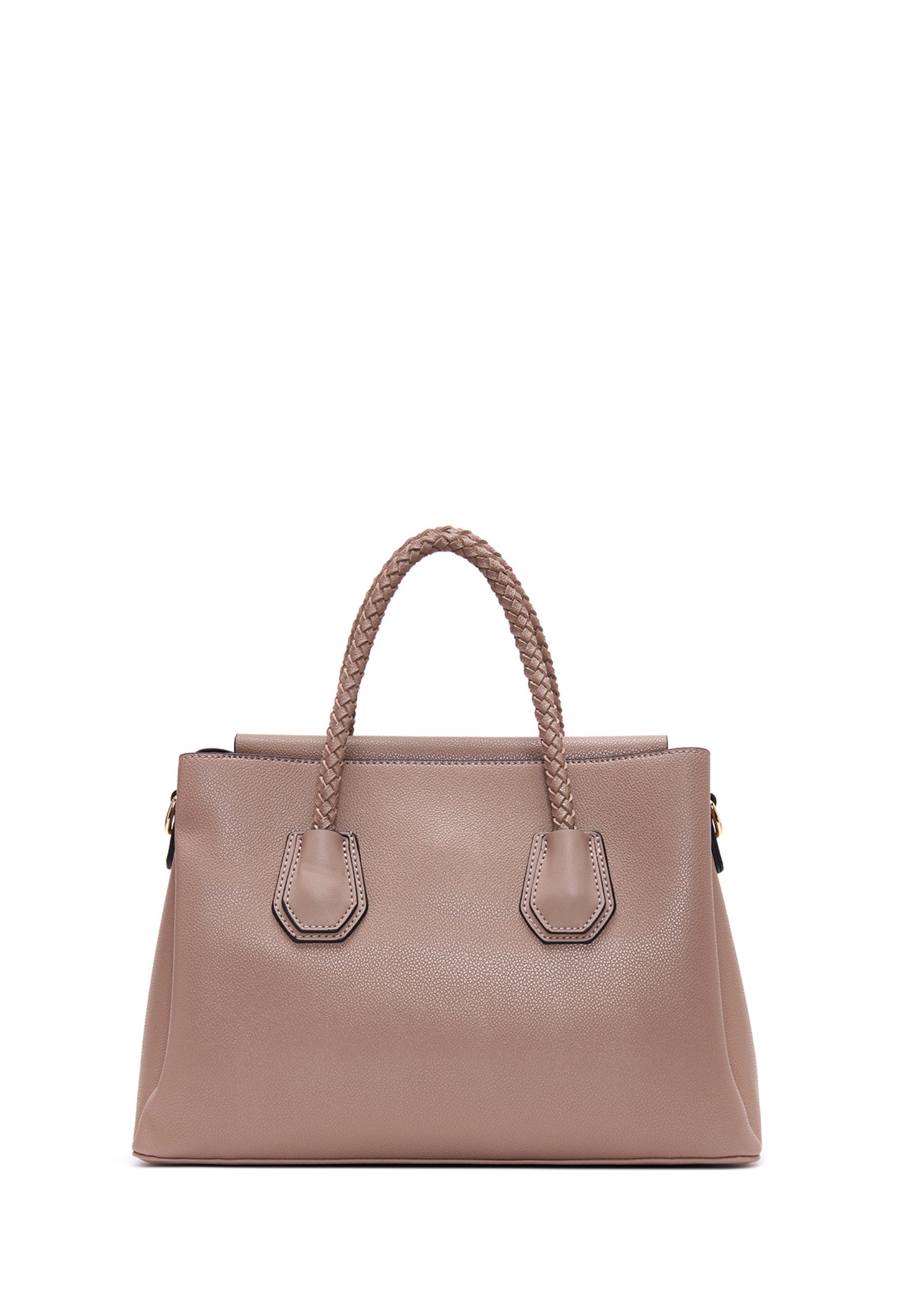 Derimod Umhängetasche Handtasche aus Kunstleder, Kunstleder, Schulterriemen, Groß