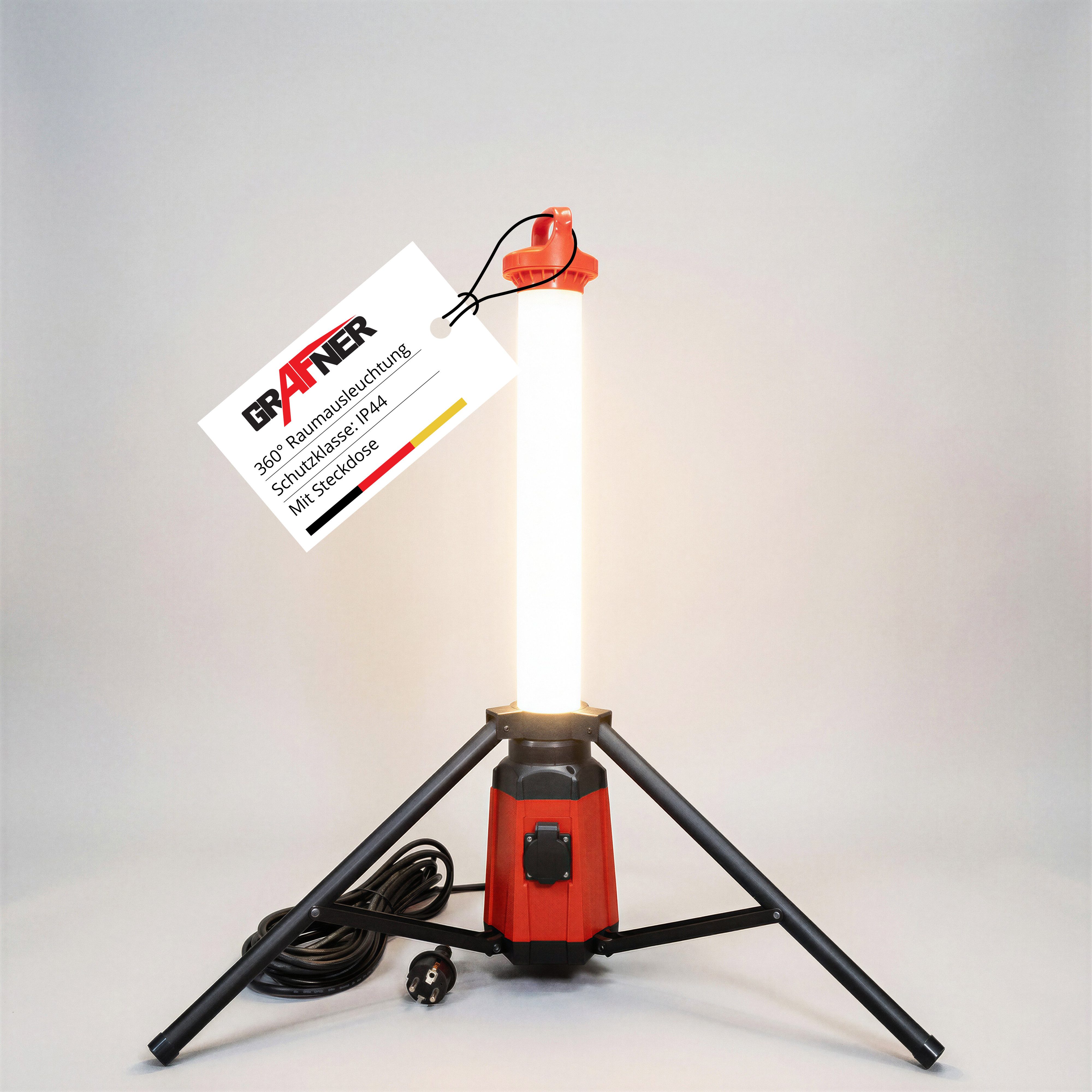 Grafner LED Baustrahler Arbeitsstrahler 360° Baustellenleuchte Standleuchte günstig online kaufen