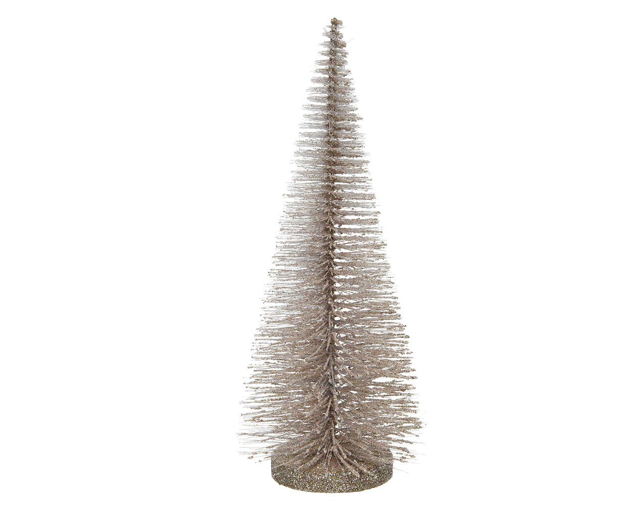 Decoris season decorations Künstlicher Weihnachtsbaum, Tannenbaum künstlich mit Holzfuß und Glitzer 30cm rosa