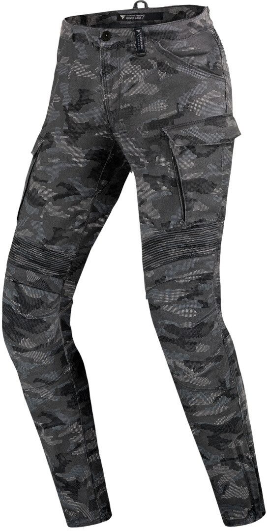 SHIMA Motorradhose Giro 2.0 Camo Damen Motorrad Textilhose Knieprotektoren enthalten