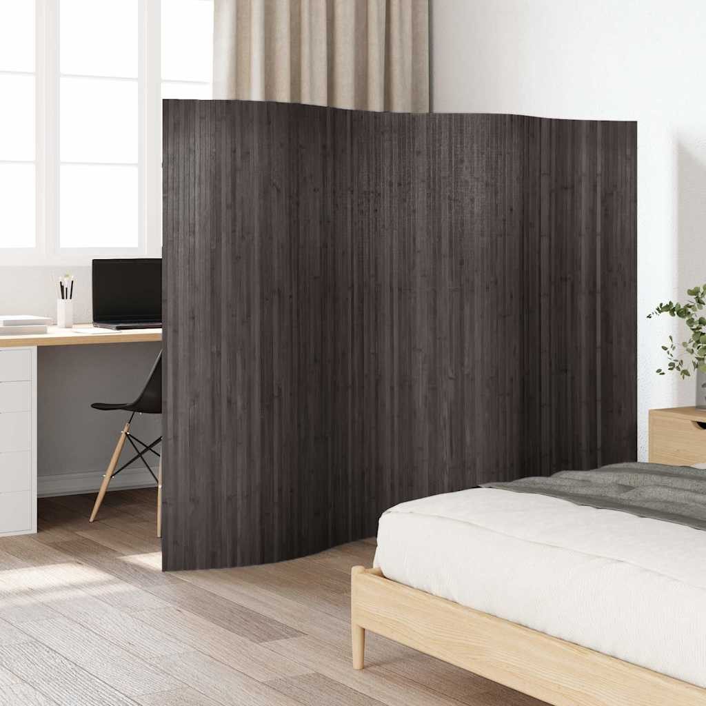 furnicato Raumteiler Bambus 250 x 165 cm Grau für Privatsphäre, 1-tlg., Undurchsichtiger Sichtschutz, aufrollbar für das Schlafzimmer