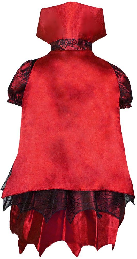 Das Kostümland Hexen-Kostüm Hexe Vampir Kostüm Willow für Kinder - Rot Schwarz