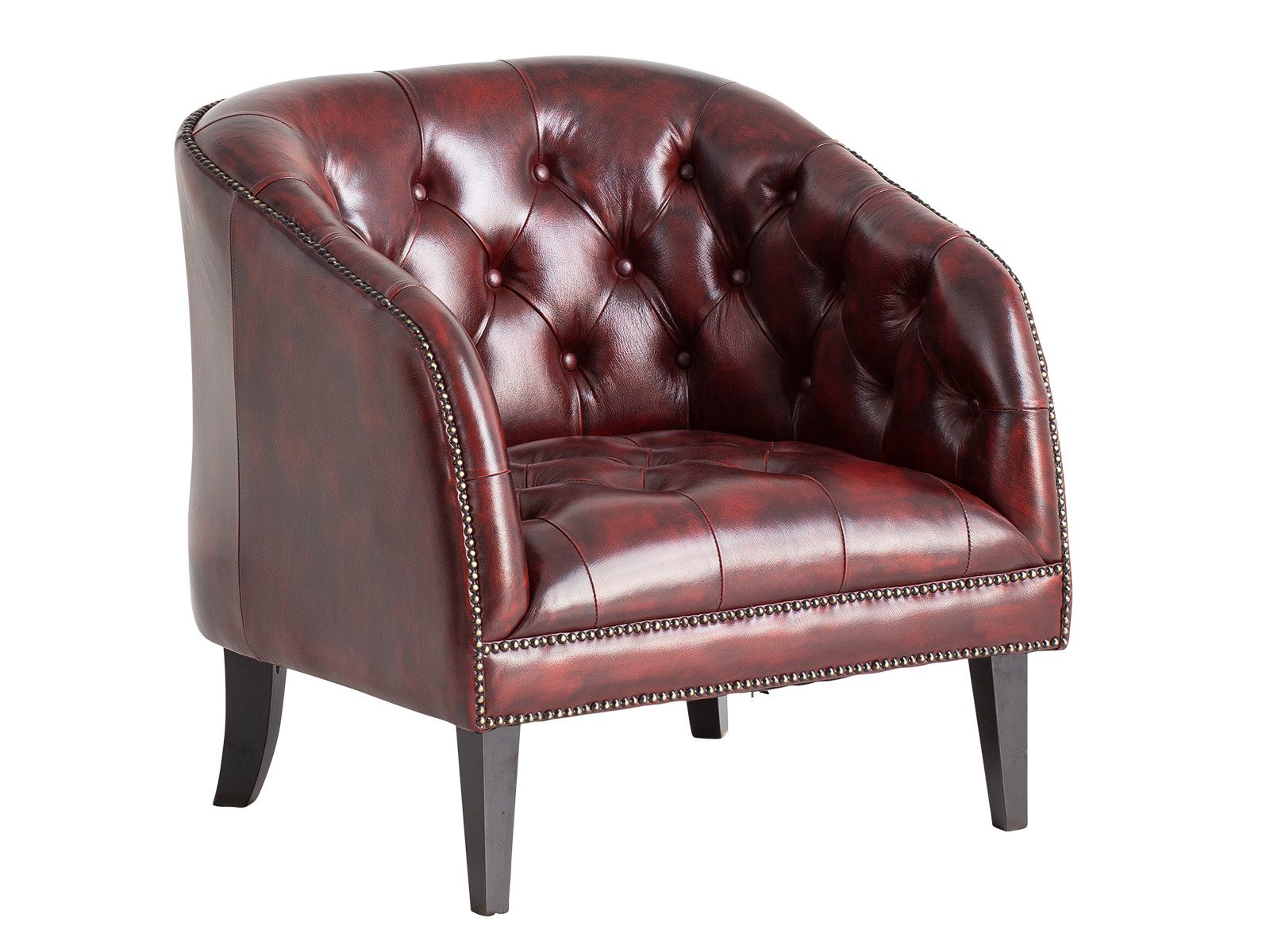 massivum Sessel Chesterfield Oakland Clubsessel Echtleder (1-St)