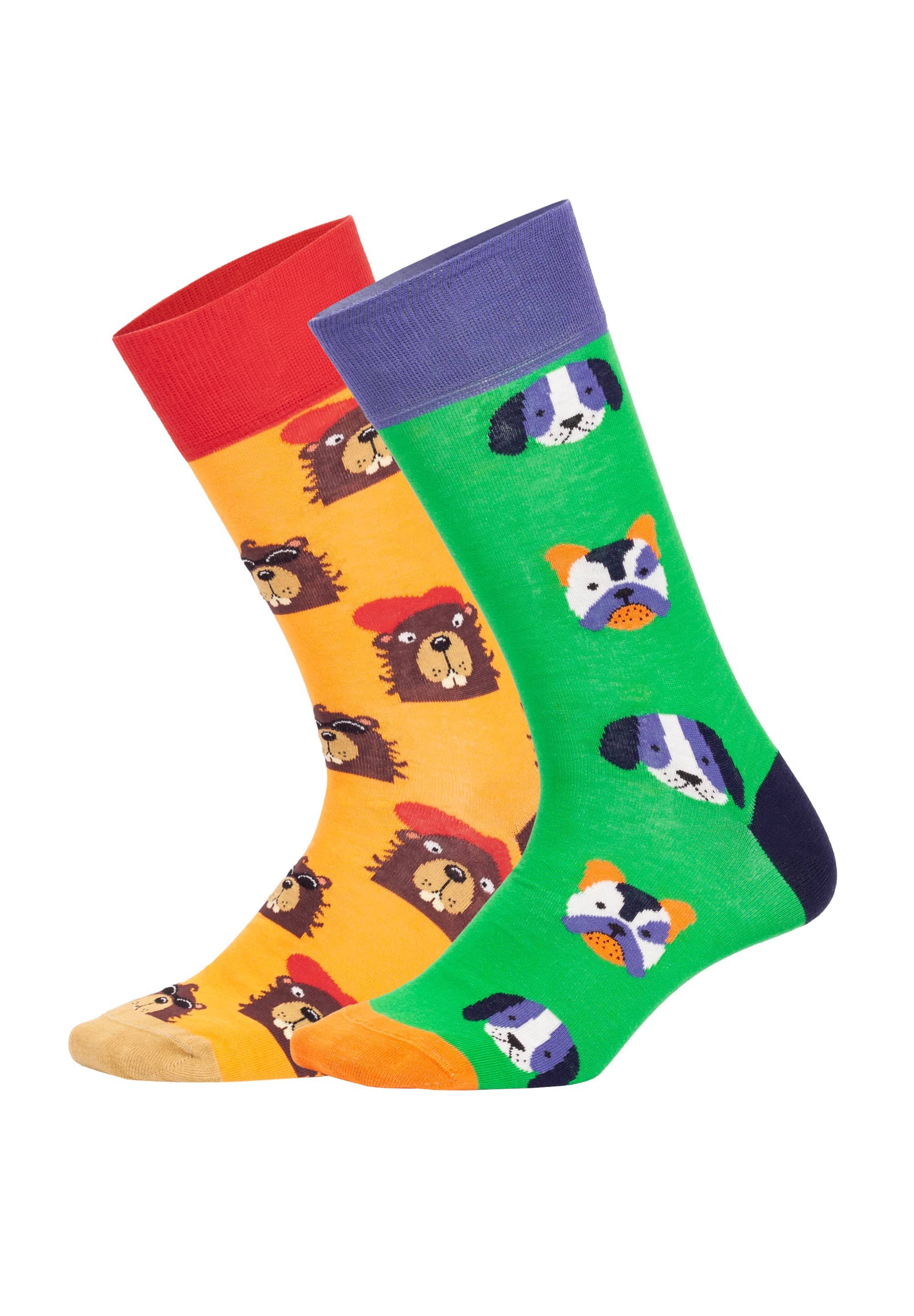 DillySocks Basicsocken Dog vs Biever Aus Baumwolle & recyceltem Polyamid