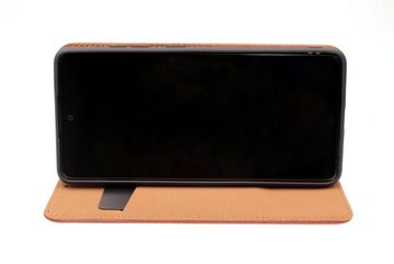 JAMCOVER Handyhülle Echt Leder Bookcase - Handytasche für Apple iPhone 14 (15,4 cm/6,1 Zoll), Kartenfach und Standfunktion