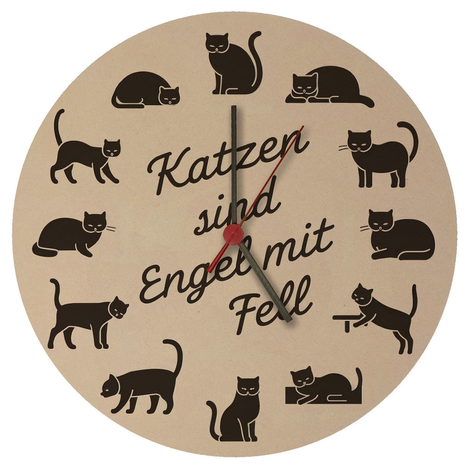 speecheese Wanduhr Katzen sind Engel mit günstig online kaufen
