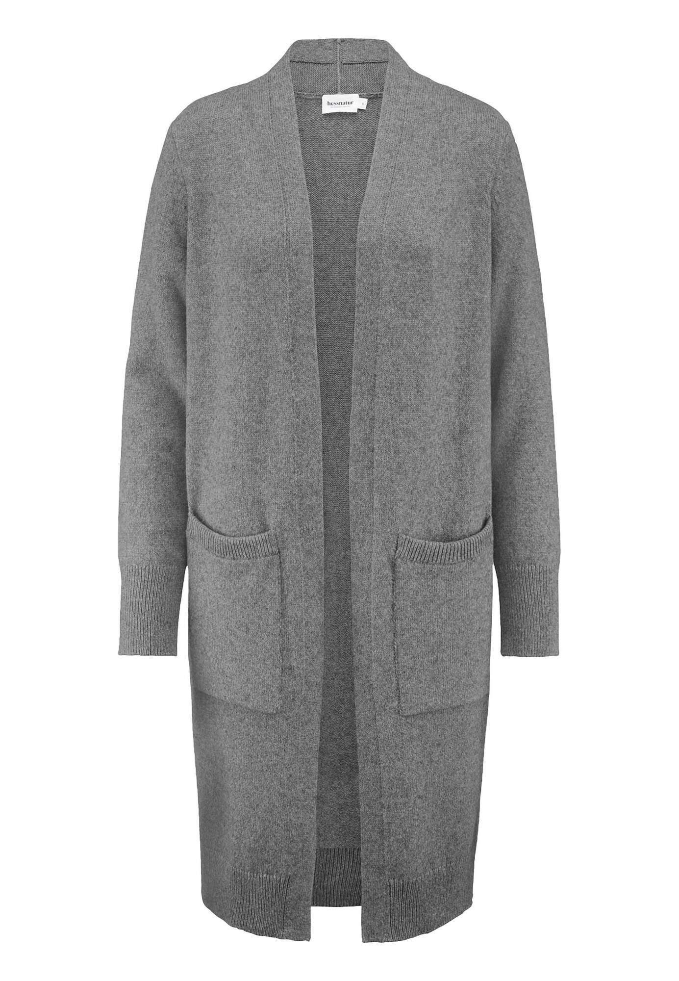 Hessnatur Strickjacke Relaxed aus Bio-Schurwolle mit Bio-Baumwolle (1-tlg)