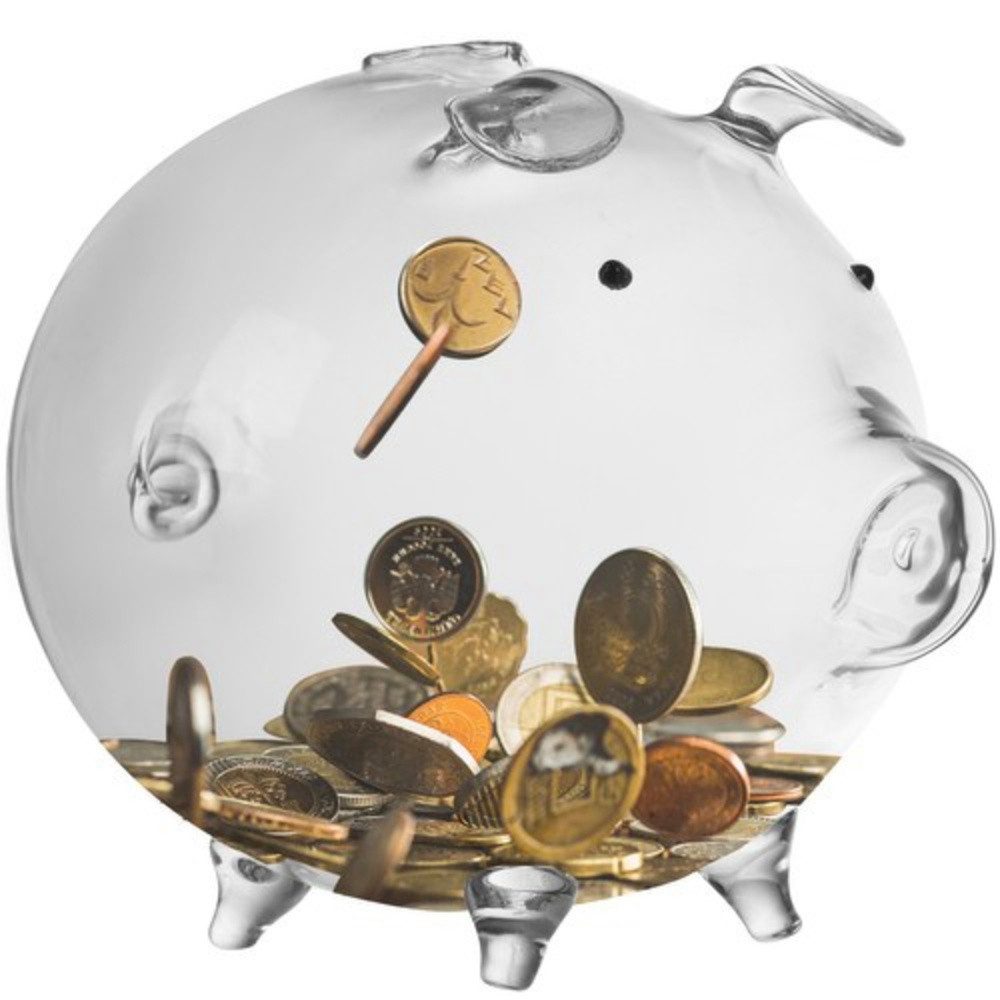 Ruhhy Spardose Sparschwein Glassparschwein, (Spar-Set, 1-tlg., günstig online kaufen