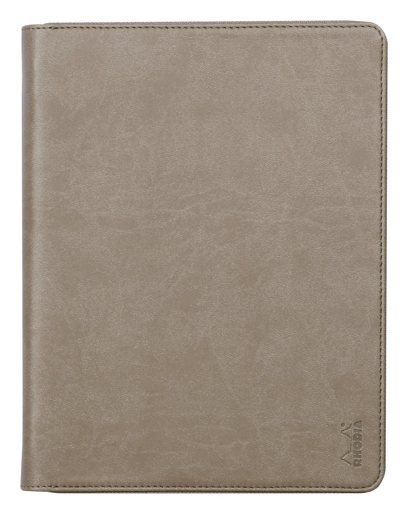 Rhodia Aktentasche Konferenzmappe kleines Modell 19,5x25,5 cm, für Block A5 Taupe 168101C, Konferenzmappe