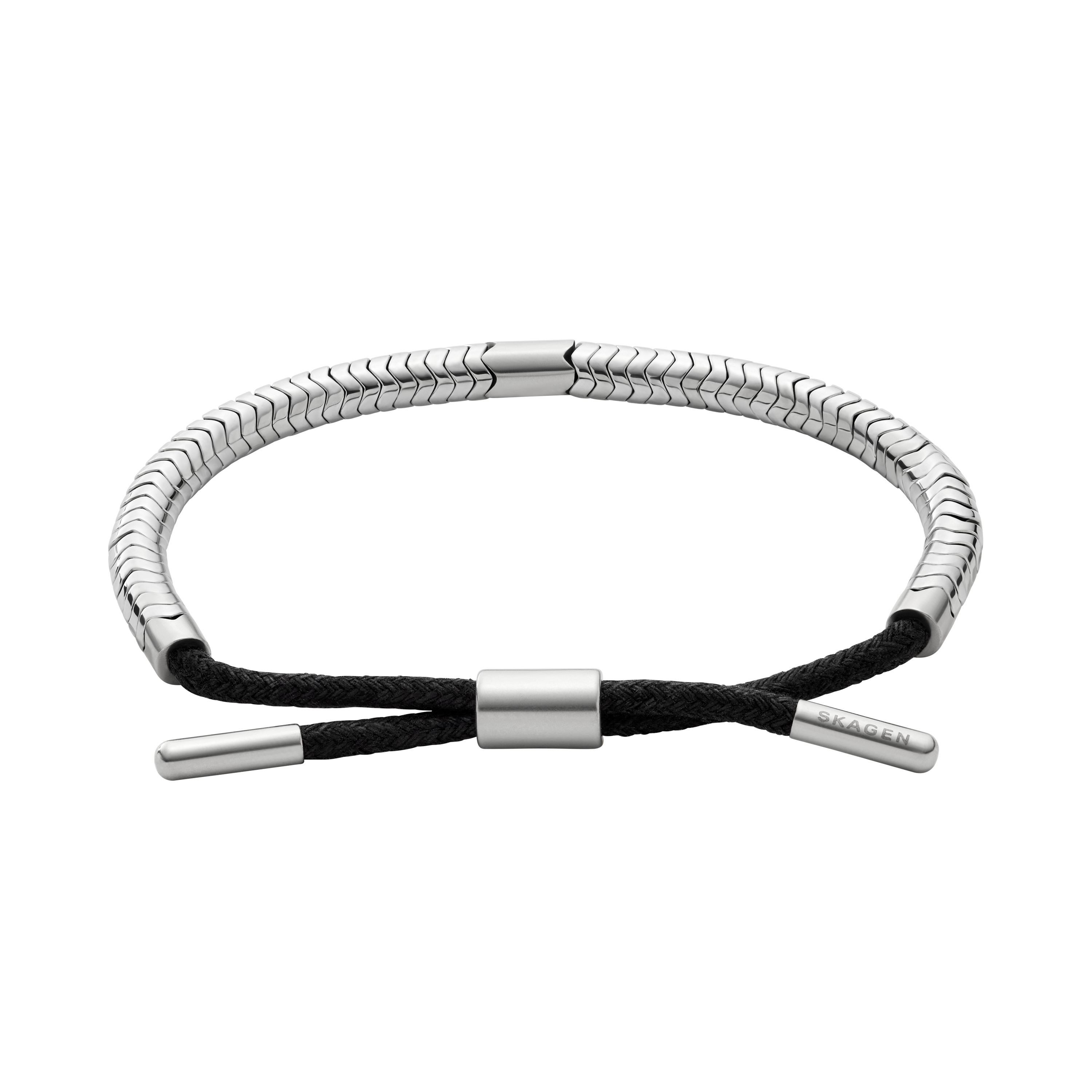 SKAGEN Armband Schmuck Geschenk Edelstahl Nylon PELLE, mit Hämatit