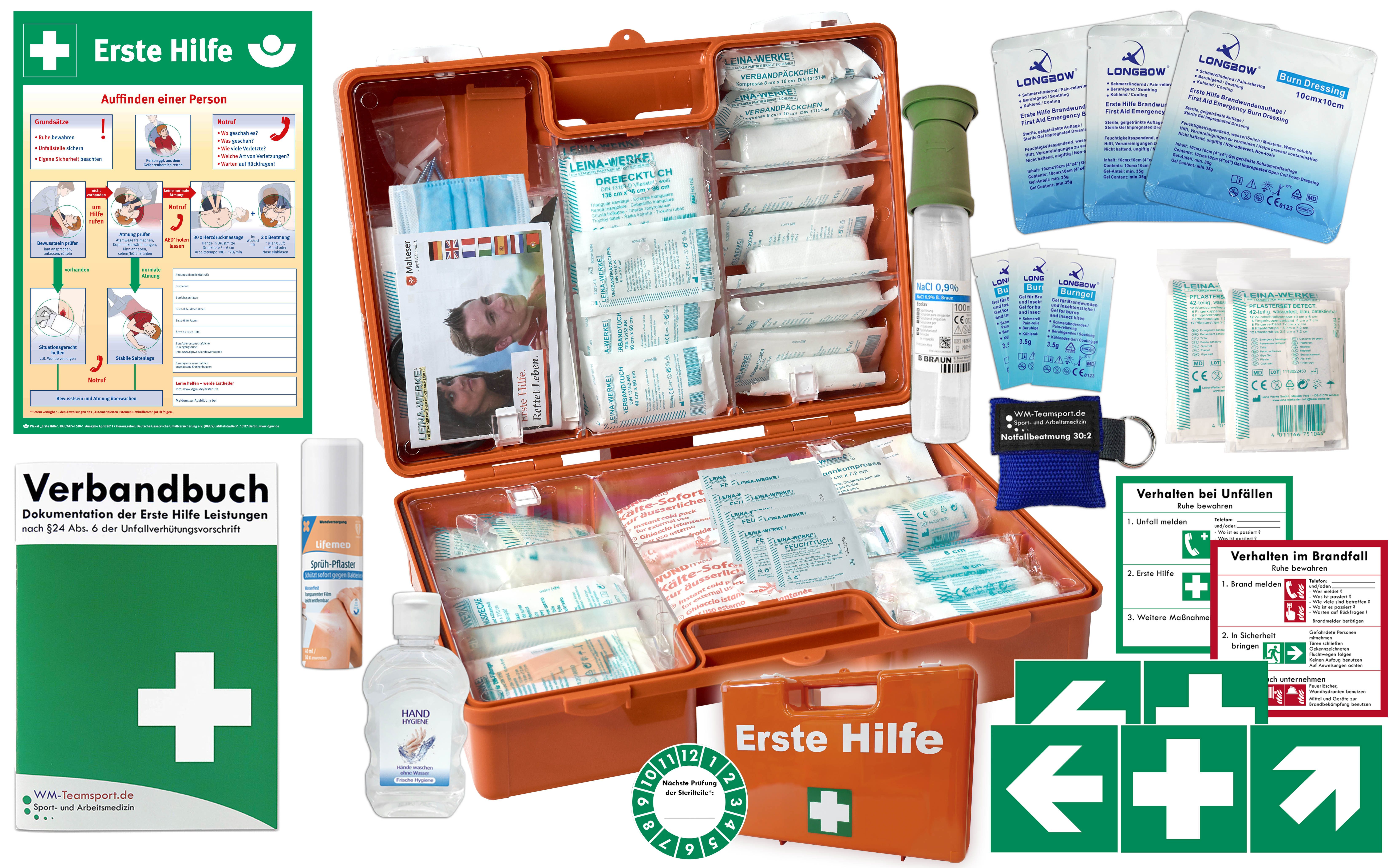 WM-Teamsport Erste-Hilfe-Koffer Erste-Hilfe-Koffer GASTRO "PRO M5+" aktuelle DIN 13169 (Betriebe)