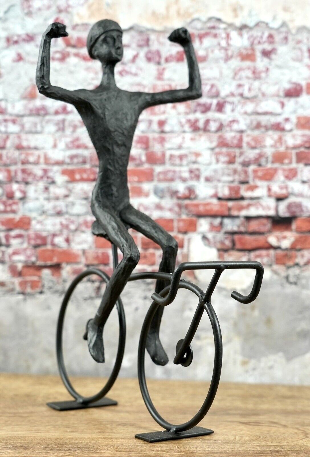 (6 6-er Dekofiguren Fahrrad - MF St) Handgefertigte Set Skulptur Radfahrer