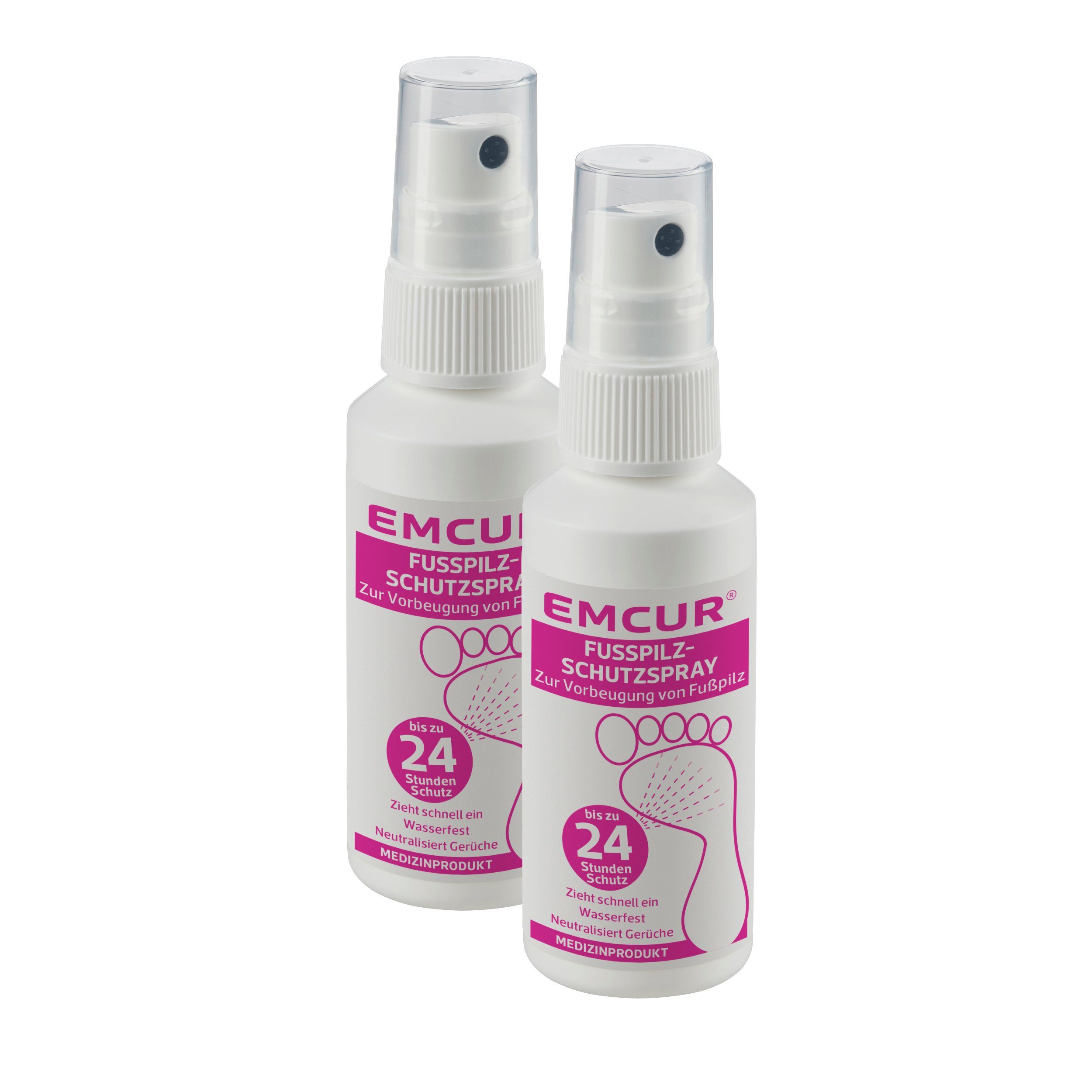 EMCUR Fußspray Fußpilz Schutzspray, zur Pilzinfektionen, 2 50 vorbeugenden ml x gegen Spray Behandlung