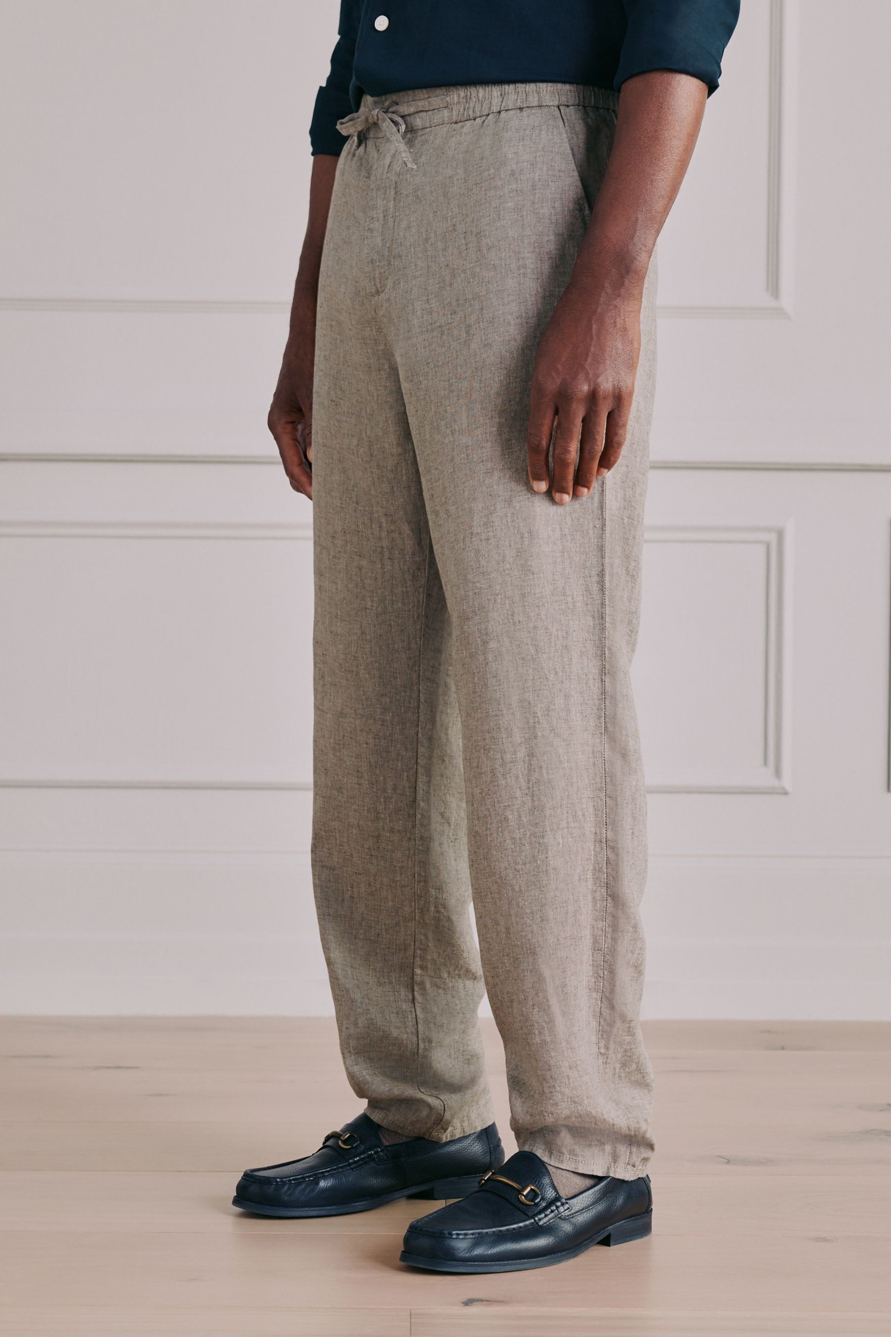 Next Dehnbund-Hose Signature Regular Fit Leinenhose mit Elastikbund (1-tlg)