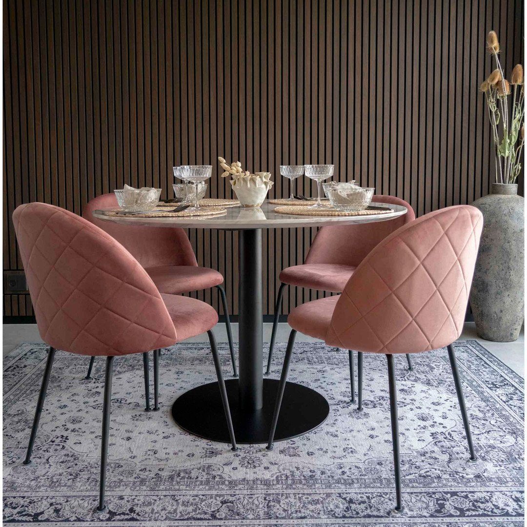 Nordic Geneve B... mit rosa aus House Esszimmerstuhl Dining schwarzen – Samt, Chair Esszimmerstuhl
