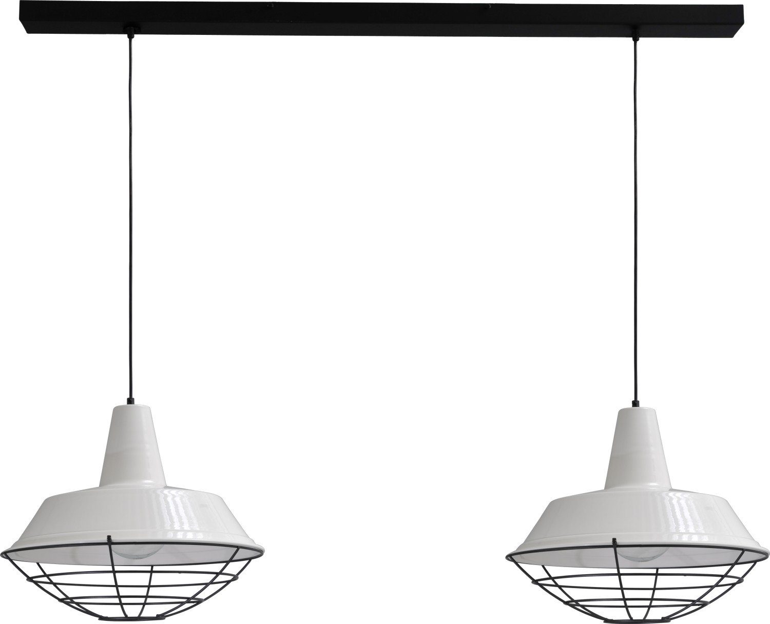 Licht-Erlebnisse Pendelleuchte PRATO, ohne Leuchtmittel, Hängeleuchte Metall in Schwarz Weiß E27 Industrie Design Hängelampe
