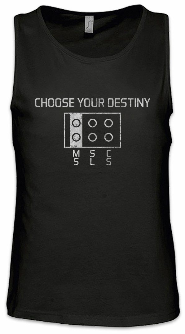 Tanktop Choose Your Destiny Ärmelloses T-Shirt Plug Nerd Geek MSC SLS Computer