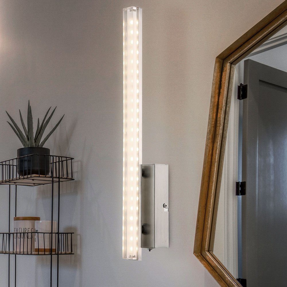 LED LED LED-Leuchtmittel H Wandspot Wandlampe Rohr-Design fest 42 Warmweiß, verbaut, Wandleuchte etc-shop Wandleuchte, Touchdimmer