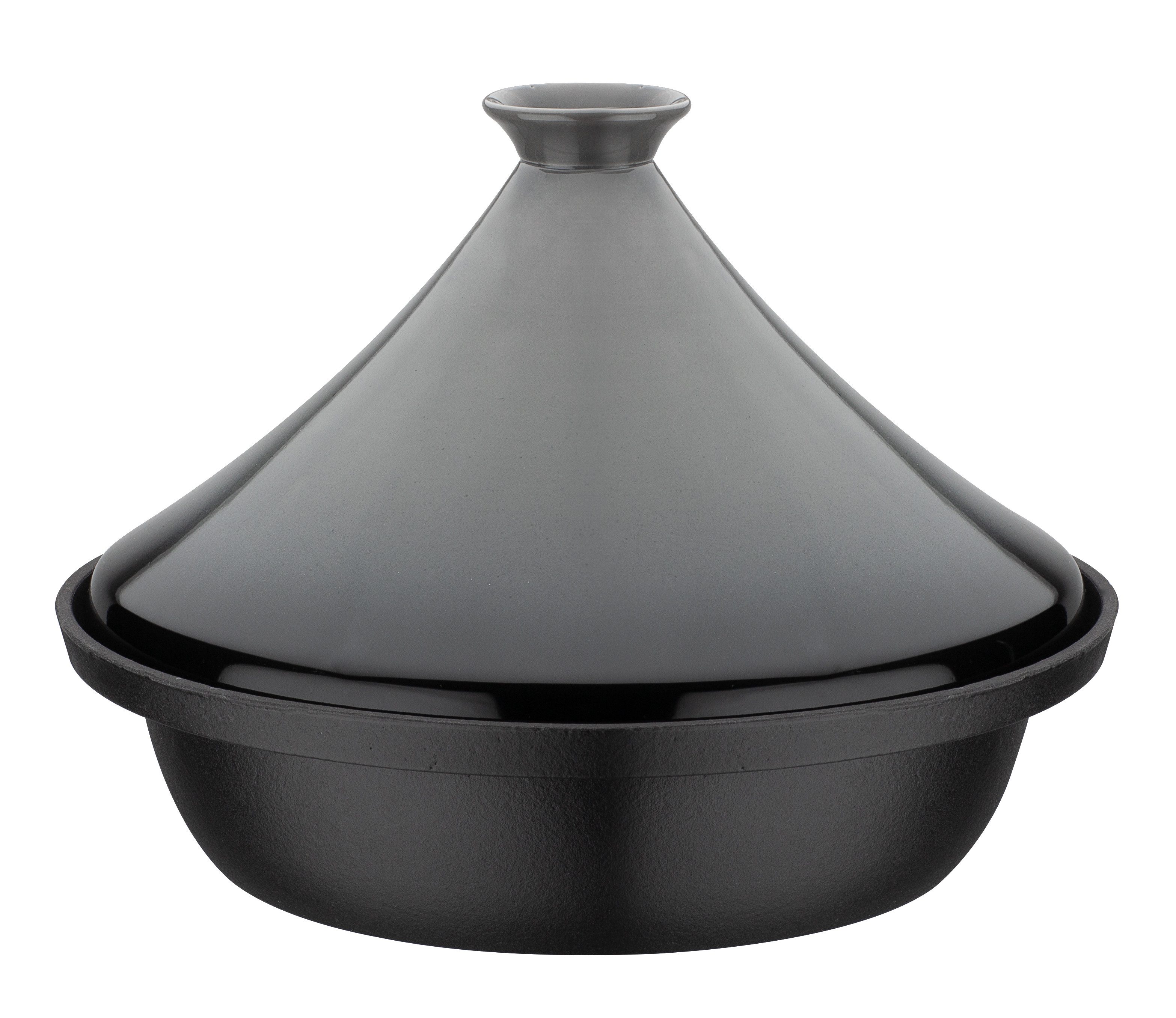 GSW Schmortopf Shadow, Gusseisen, Keramik (1-tlg), Orientalische Tajine aus Gusseisen für die schonende Zubereitung